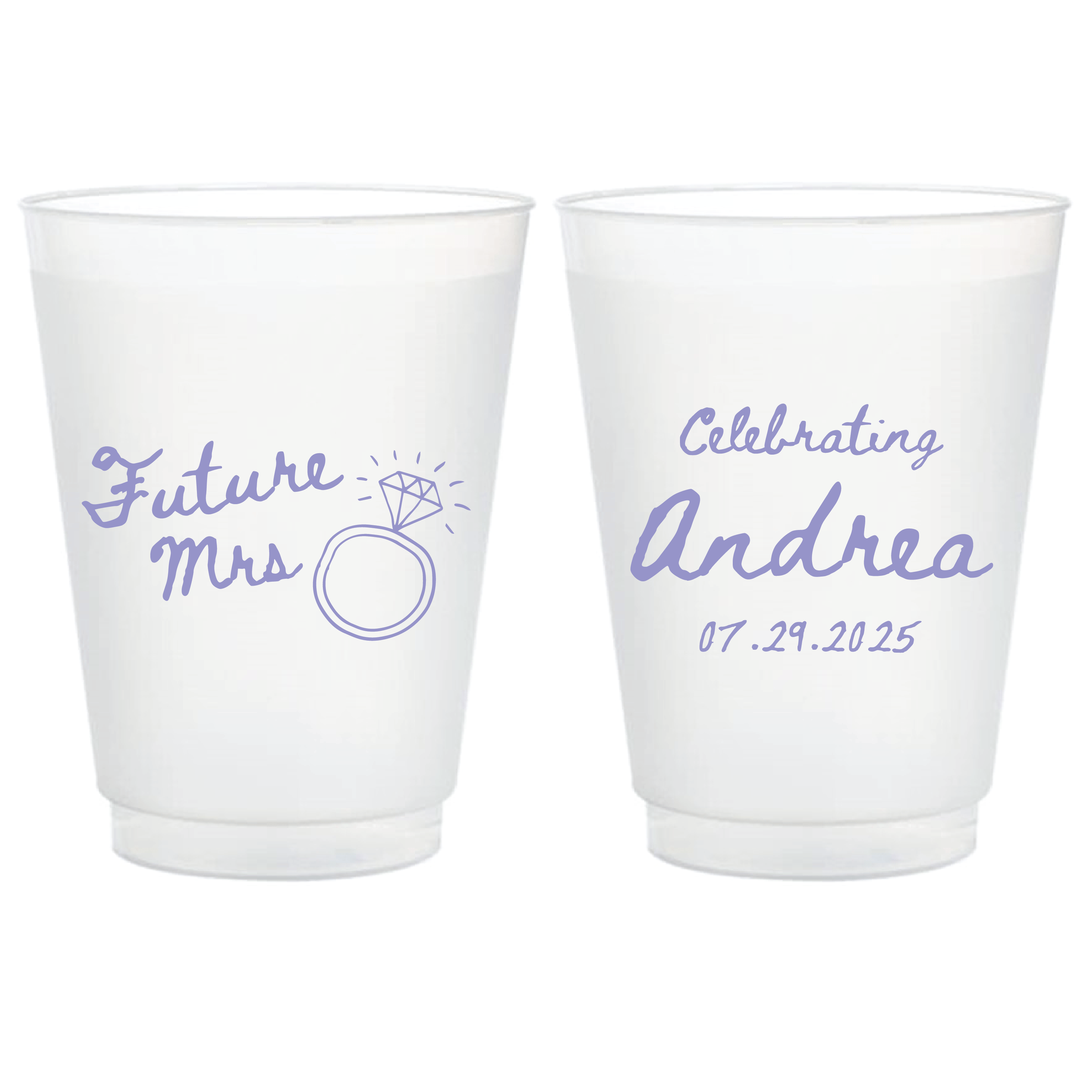 Future Mrs Bridal Shower Frosted Plastic Cups - Cup - Frosted
