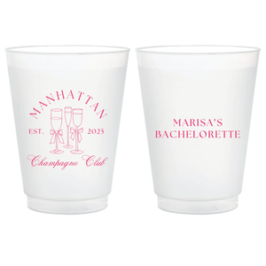 Champagne Club Bachelorette Frosted Plastic Cups