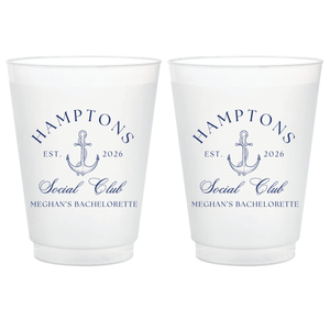 Social Club Bachelorette Frosted Plastic Cups