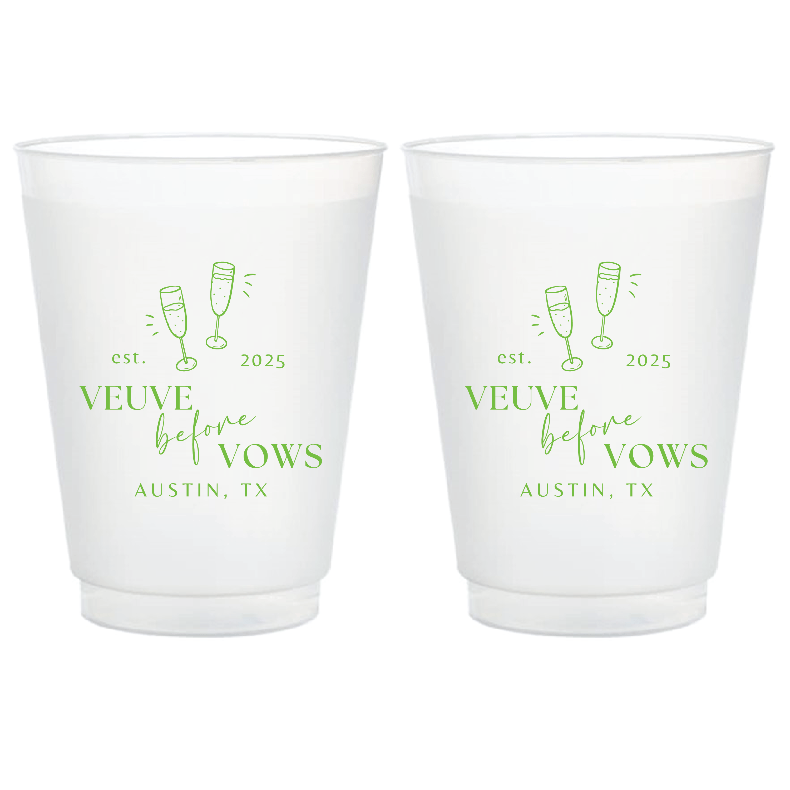 Veuve Before Vows Bachelorette Frosted Plastic Cups - Cup - Frosted