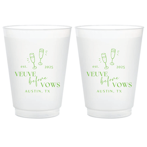 Veuve Before Vows Bachelorette Frosted Plastic Cups