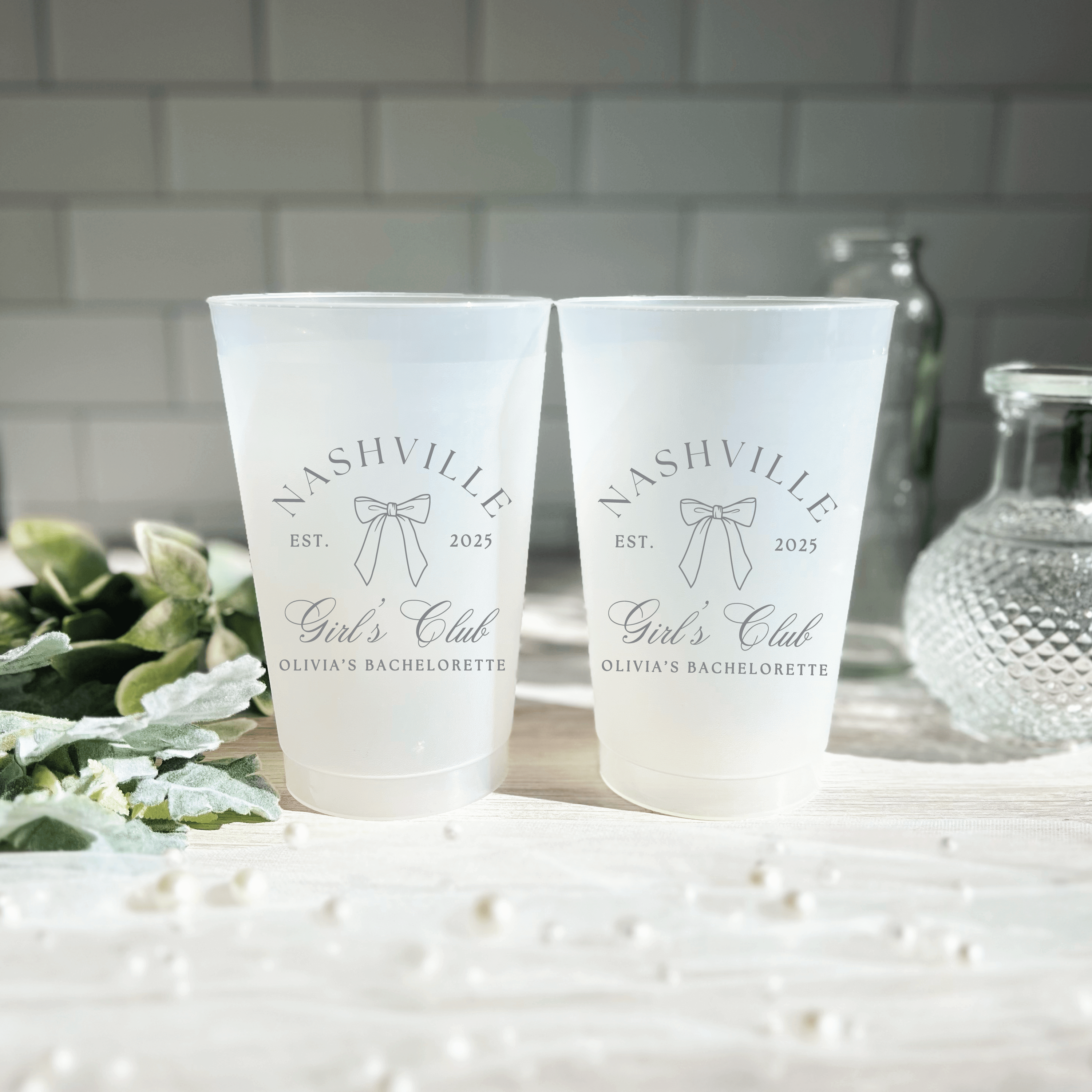 Girl's Club Bachelorette Frosted Plastic Cups - Cup - Frosted