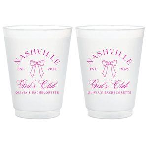 Girl's Club Bachelorette Frosted Plastic Cups