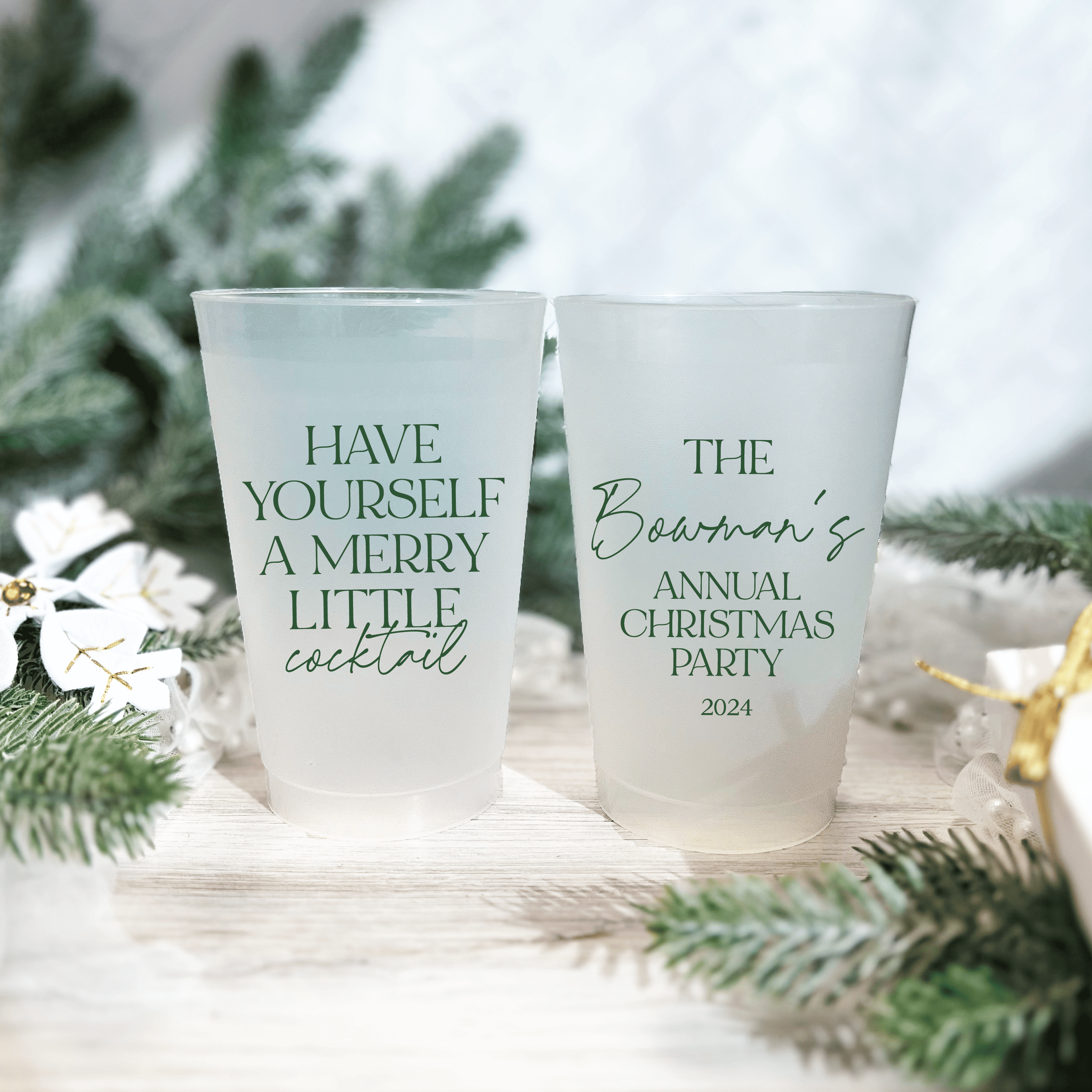Have Yourself A Merry Little Cocktail Frosted Plastic Cups - Cup - Frosted