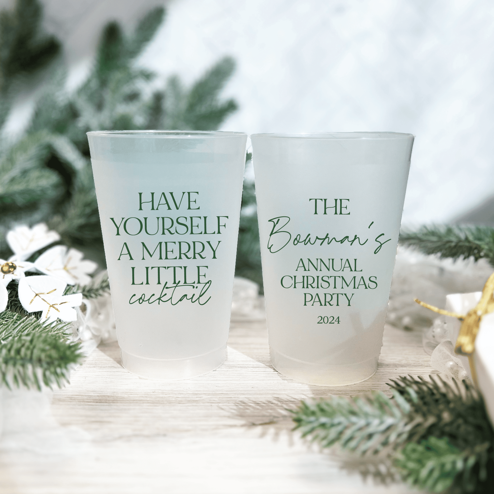 Have Yourself A Merry Little Cocktail Frosted Plastic Cups - Cup - Frosted
