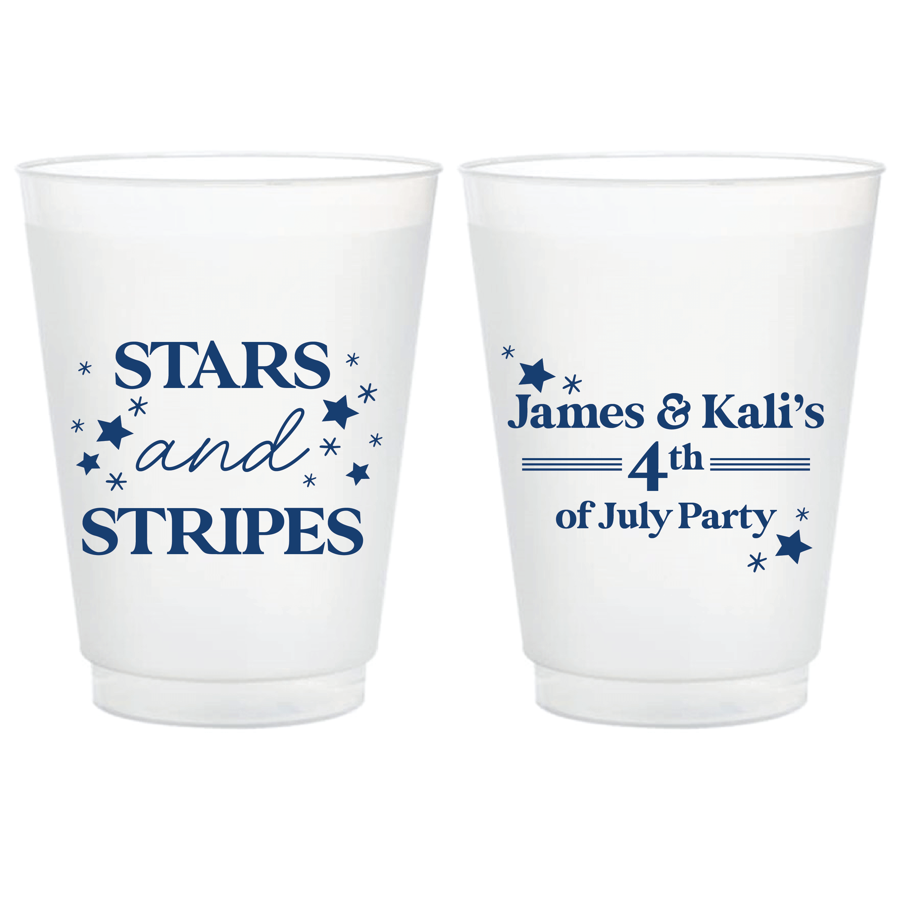 Stars and Stripes Frosted Shatterproof Cups