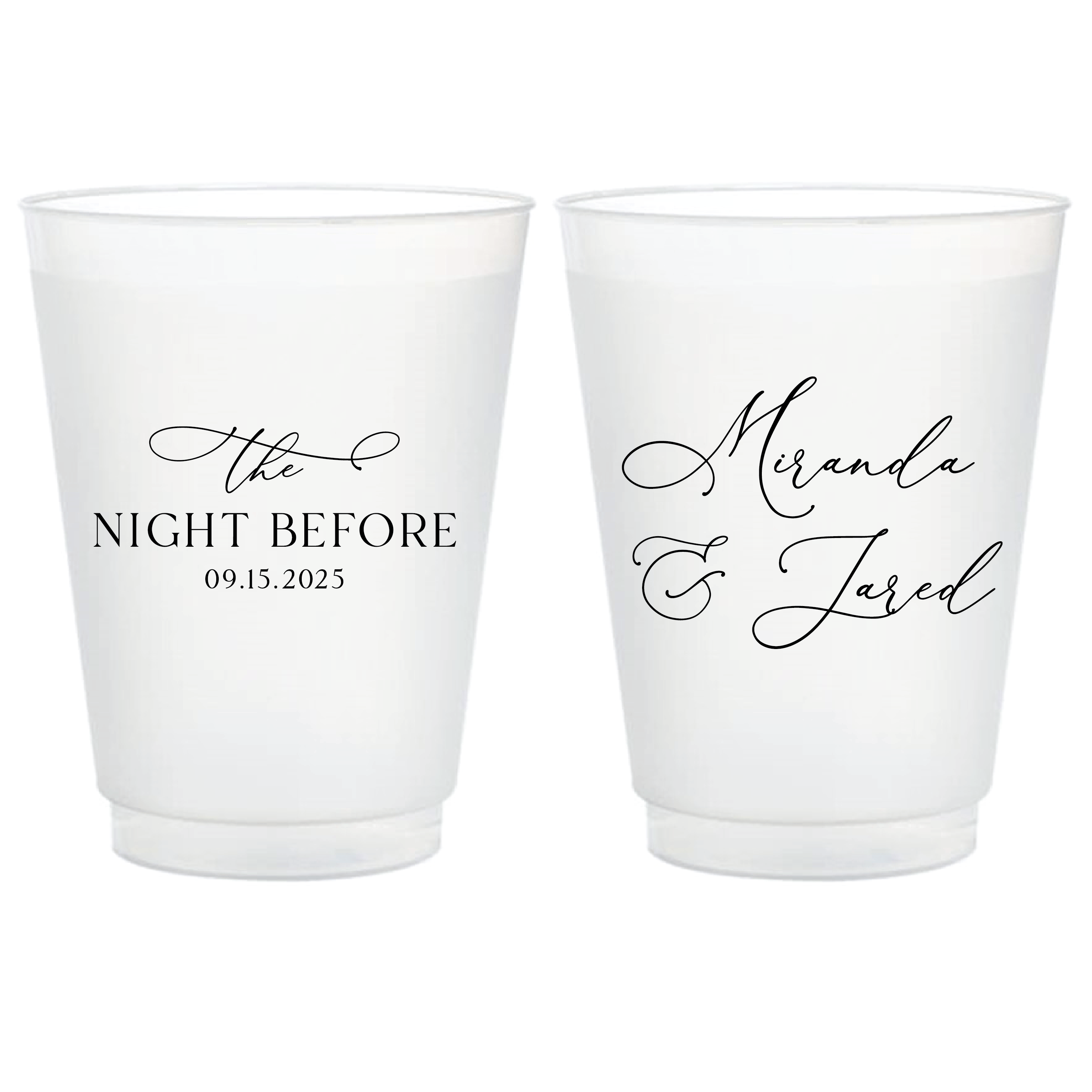 The Night Before Wedding Frosted Plastic Cups - Cup - Frosted