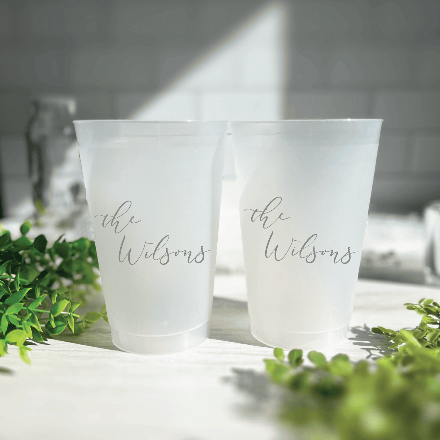 Custom Family Name Wedding Cups