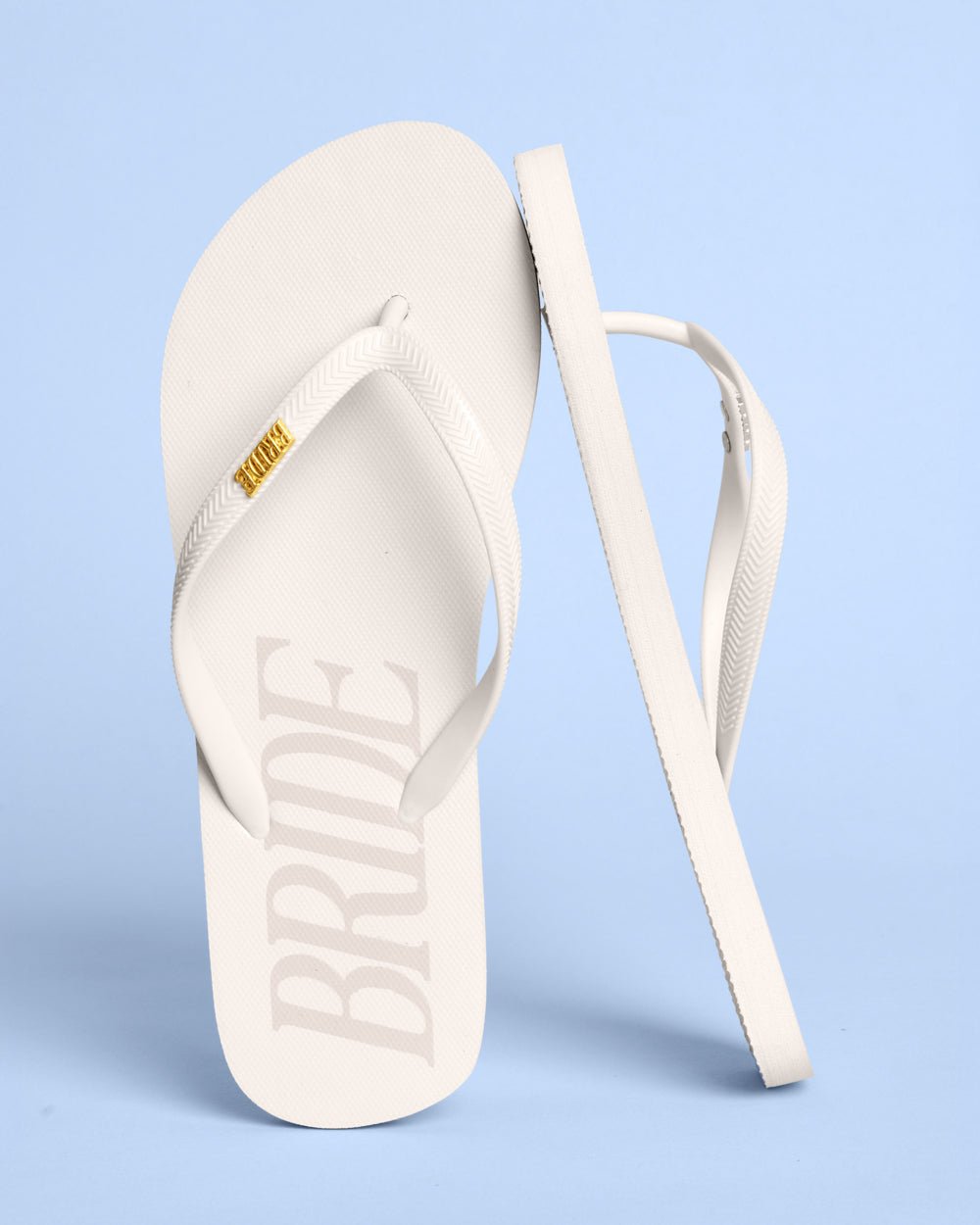 Bride Flip Flops rubber flip flops — back view