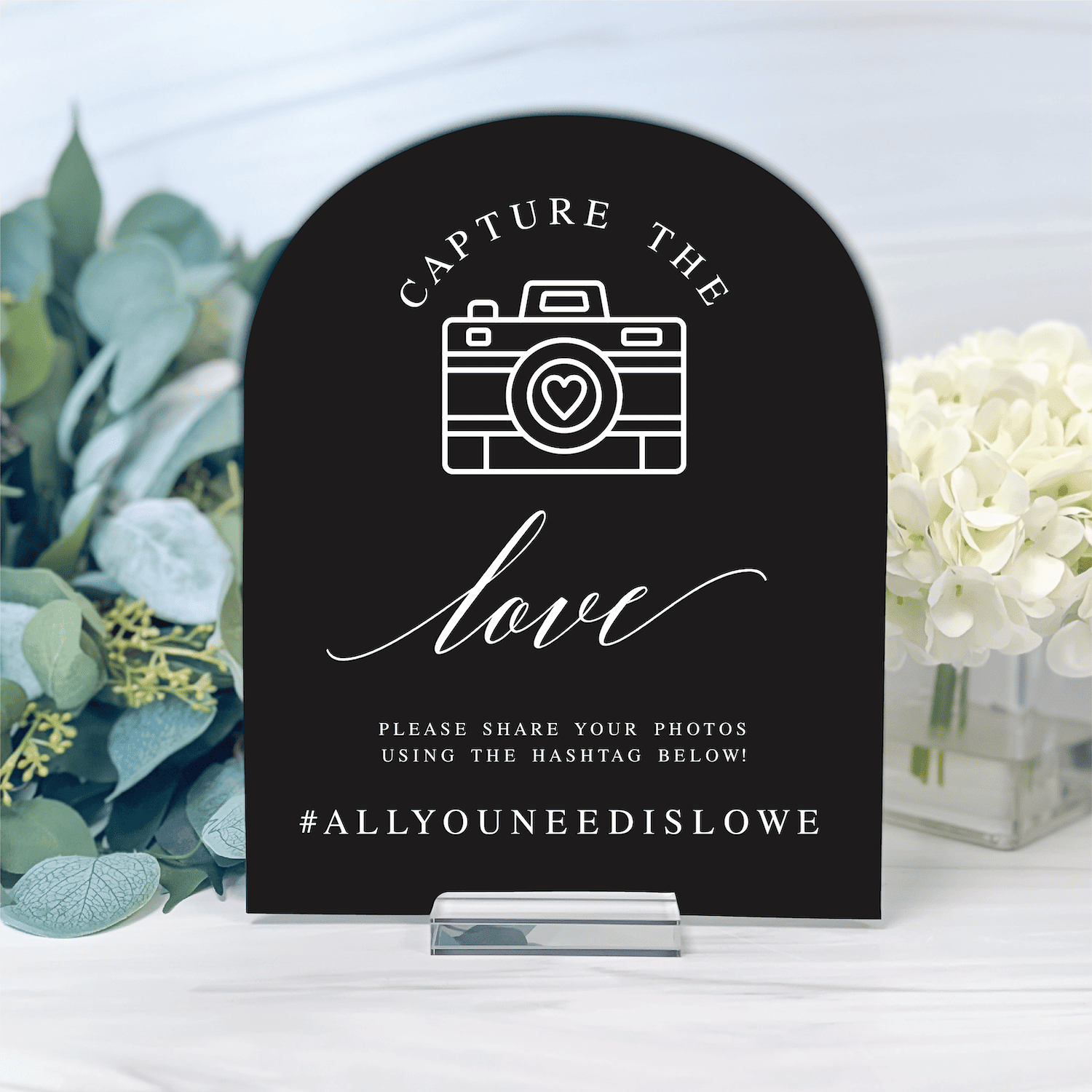 Capture the Love Hashtag Wedding Sign
