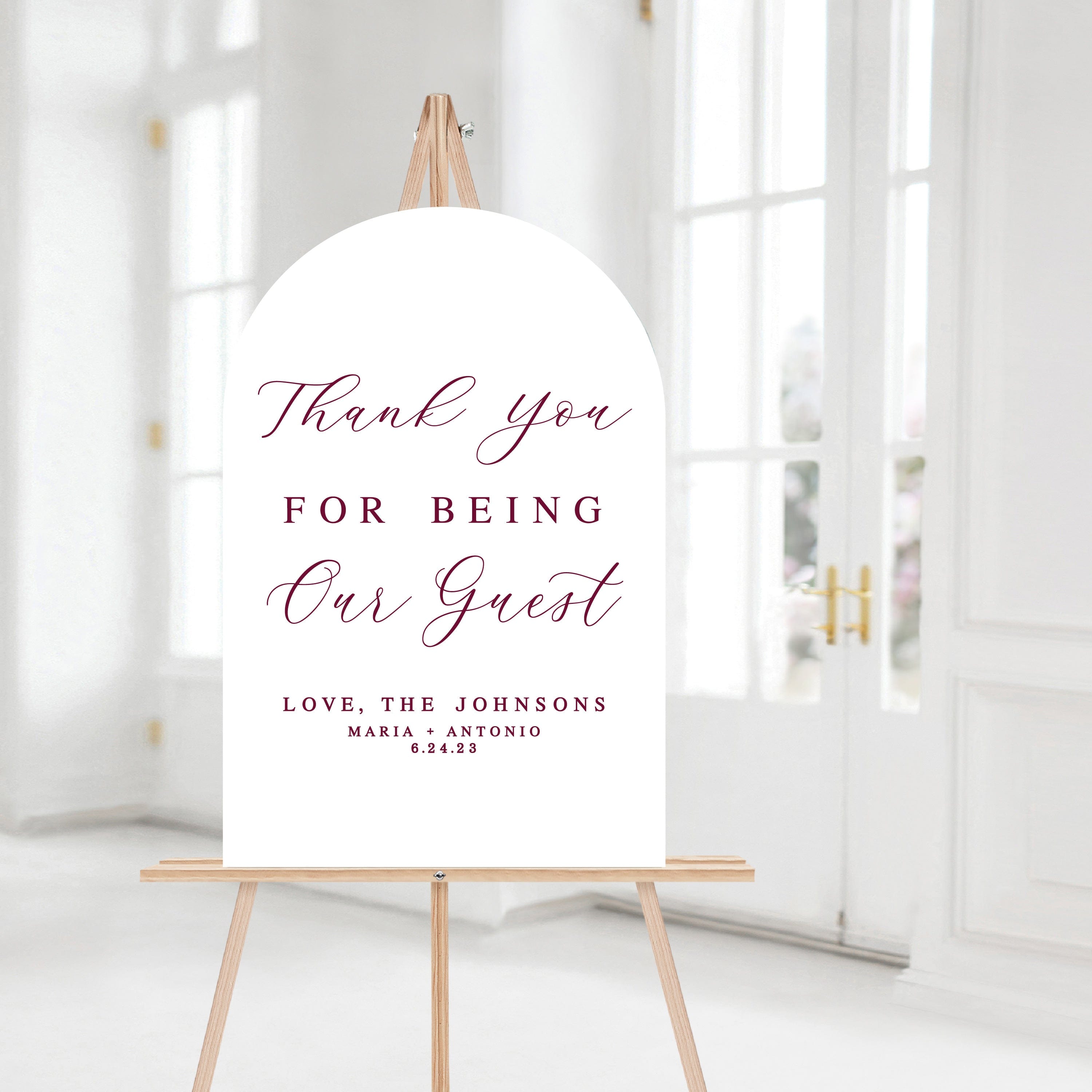 Thank You For Being Our Guest Ceremony Sign - Welcome Sign