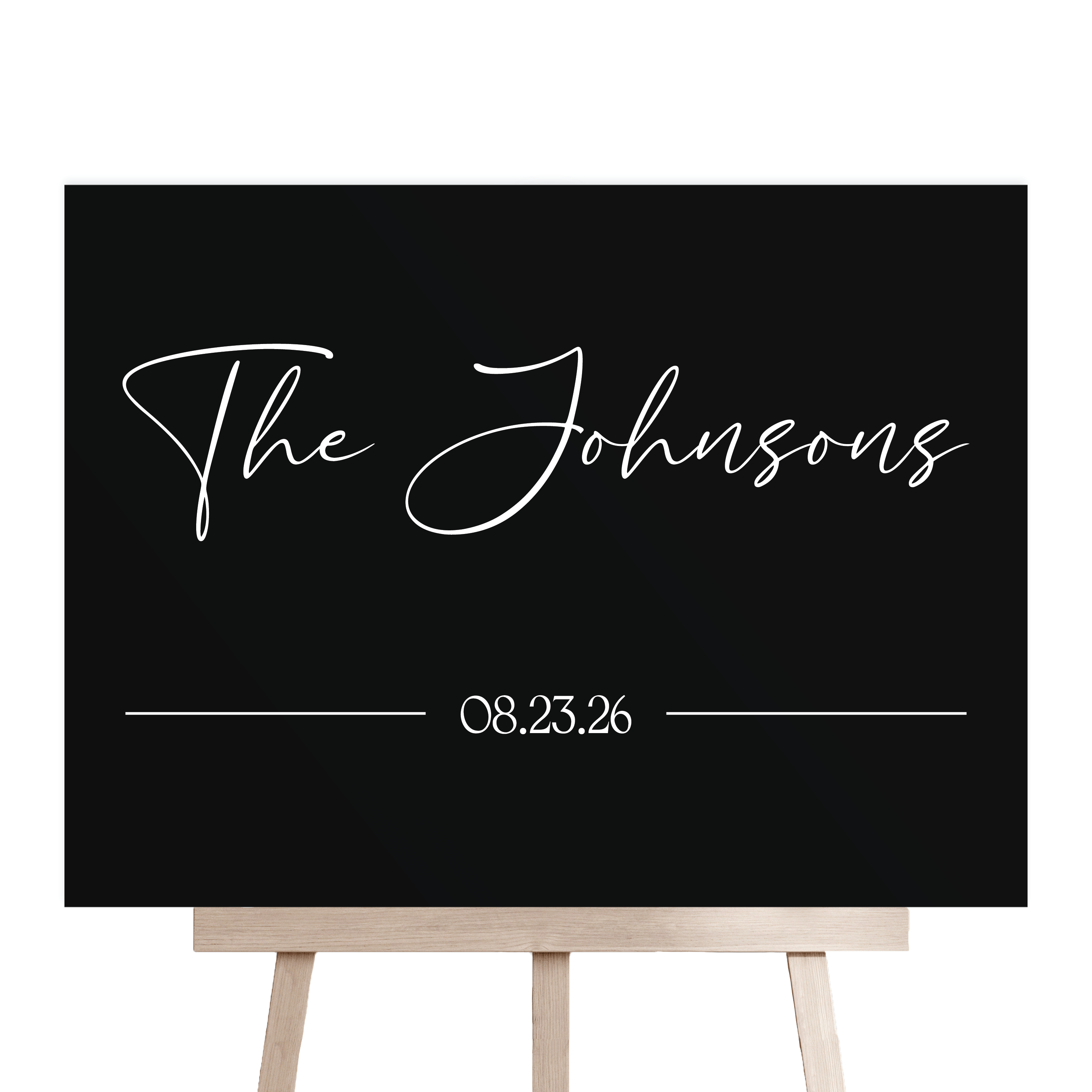 Last Name & Date Wedding Welcome Sign - Welcome Sign