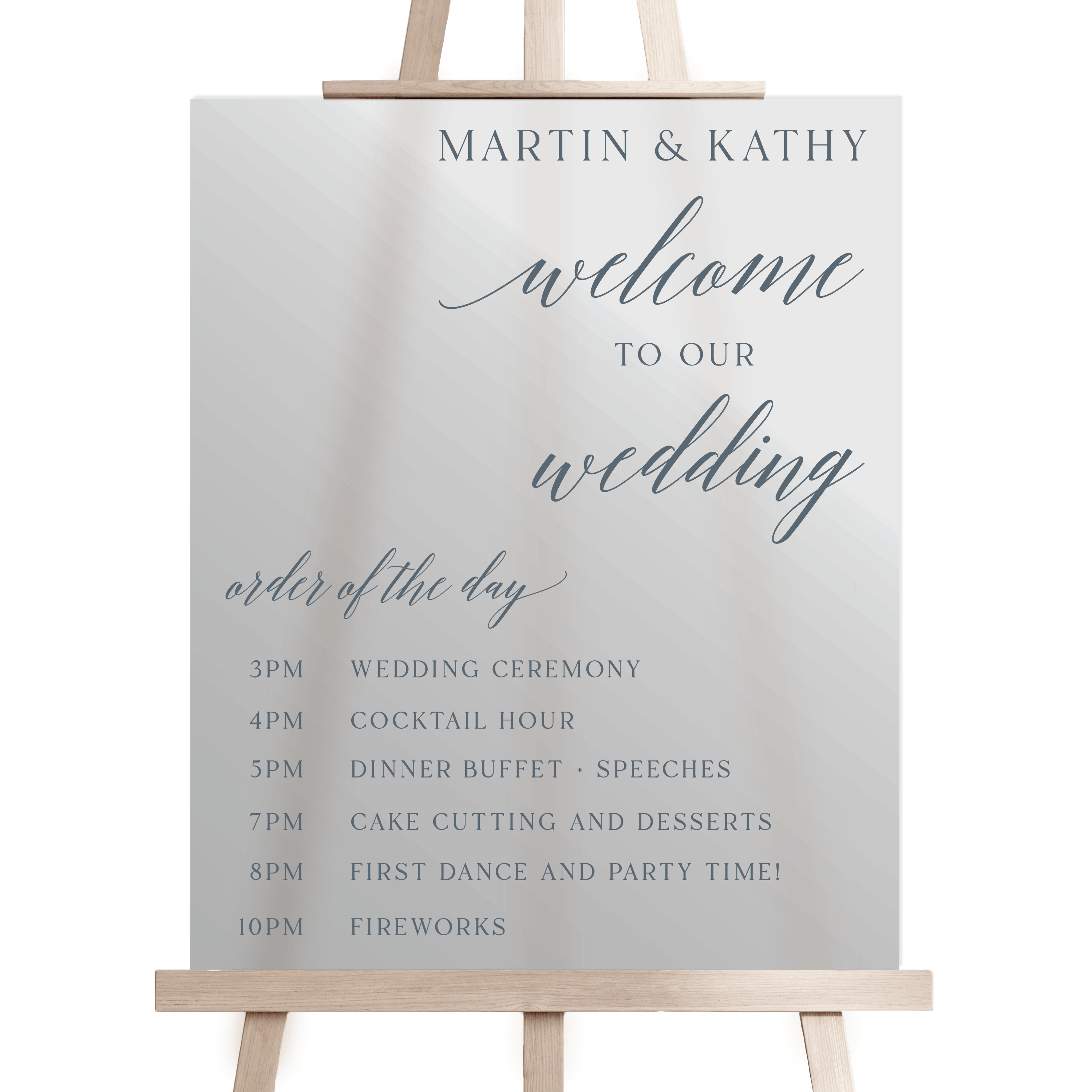 Welcome Sign Sizes For Wedding