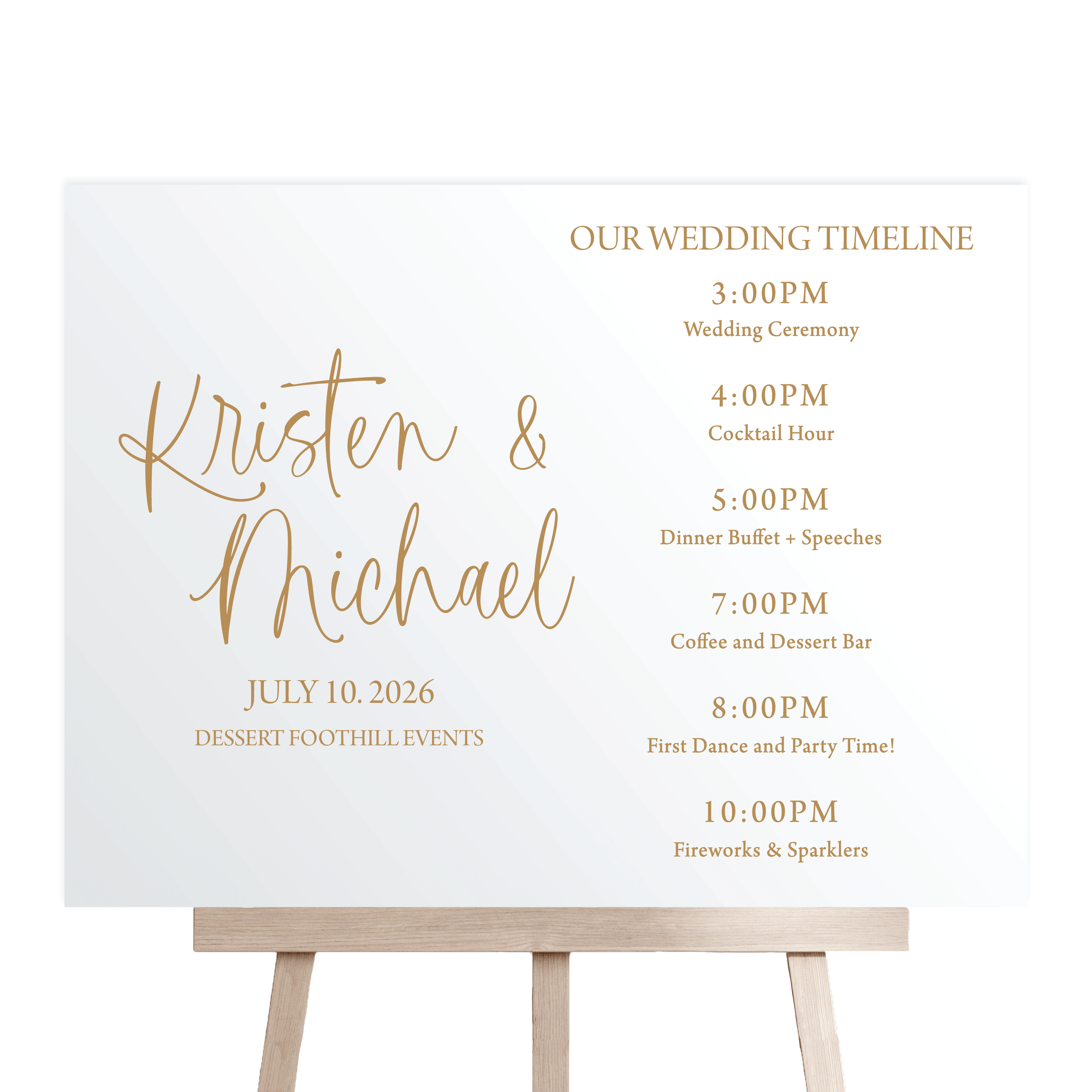 Boho Order of Events Welcome Sign - Welcome Sign