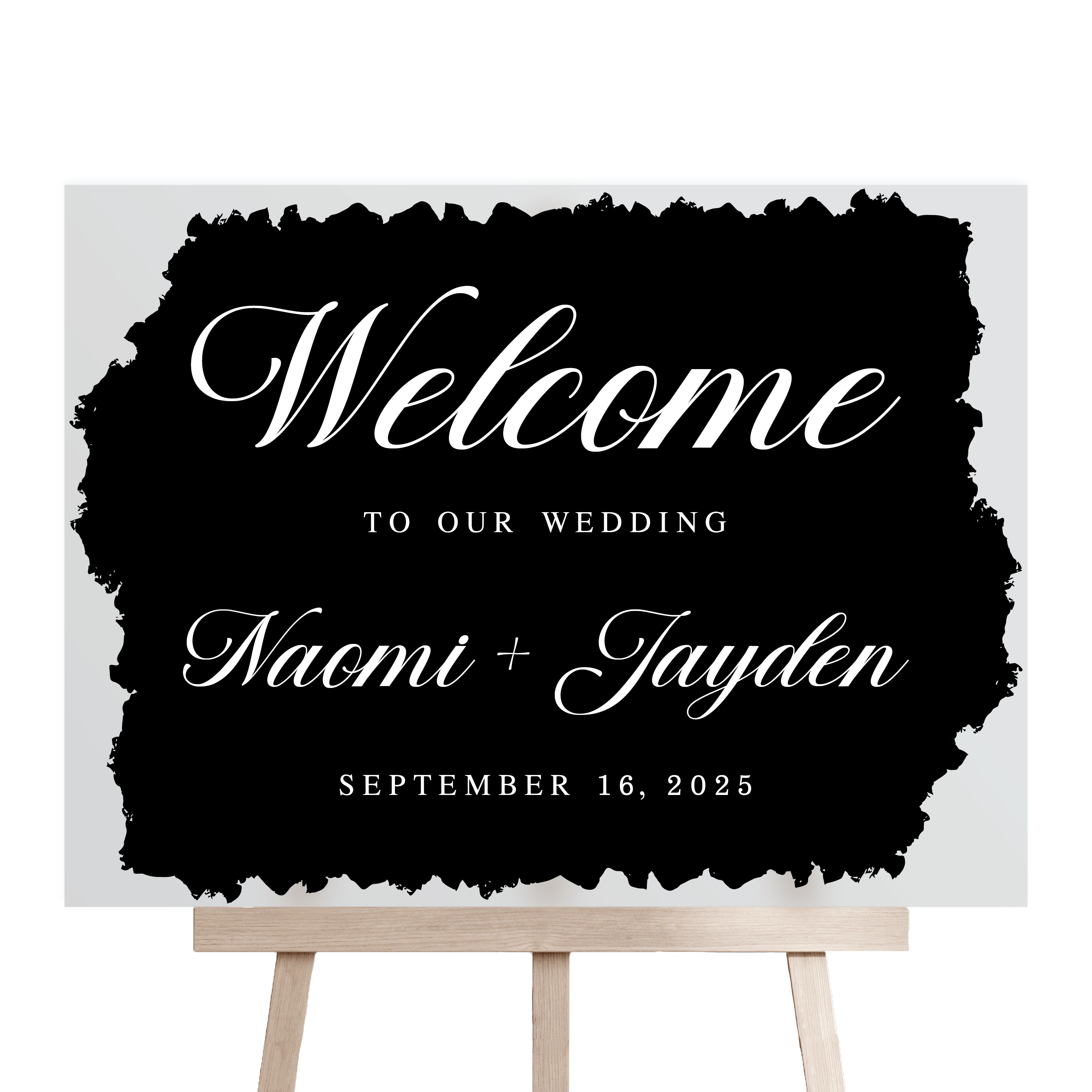 Colored Back Wedding Welcome Sign - Welcome Sign