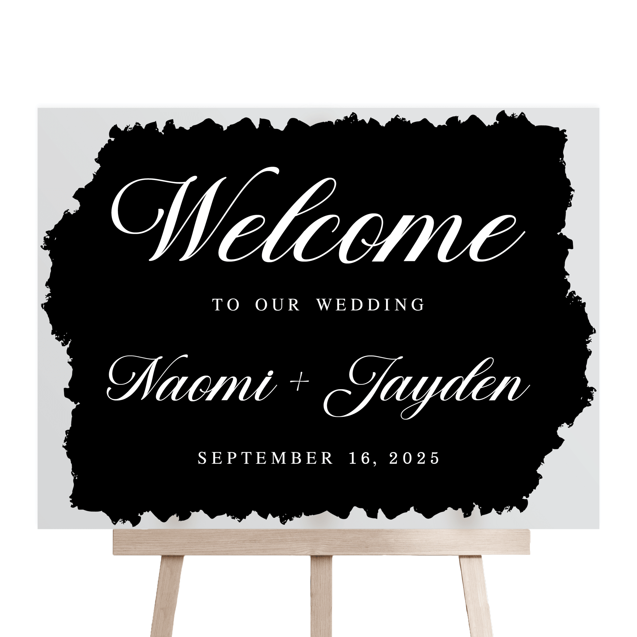 Colored Back Wedding Welcome Sign - Welcome Sign