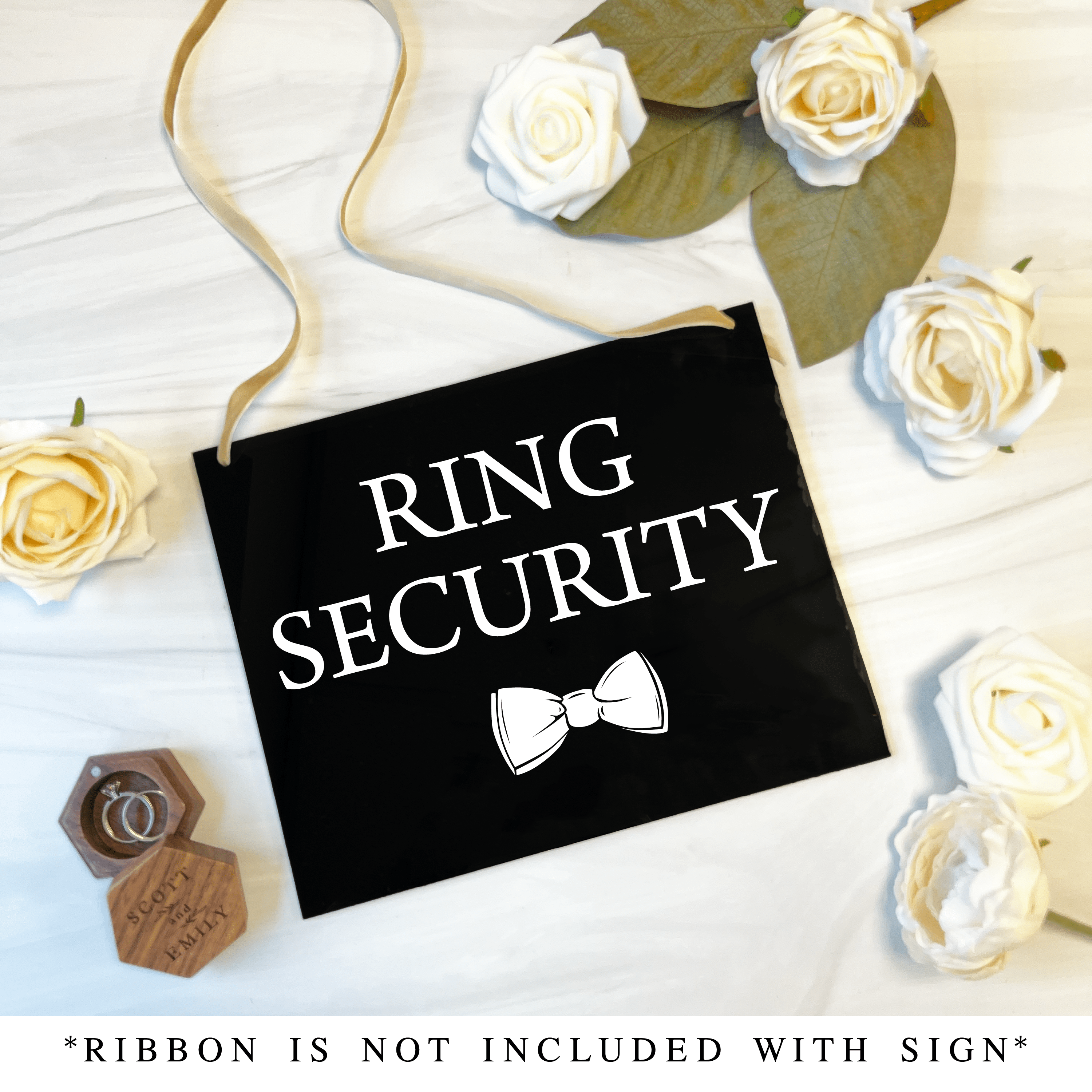 Ring Security Acrylic Wedding Sign - Table Signs