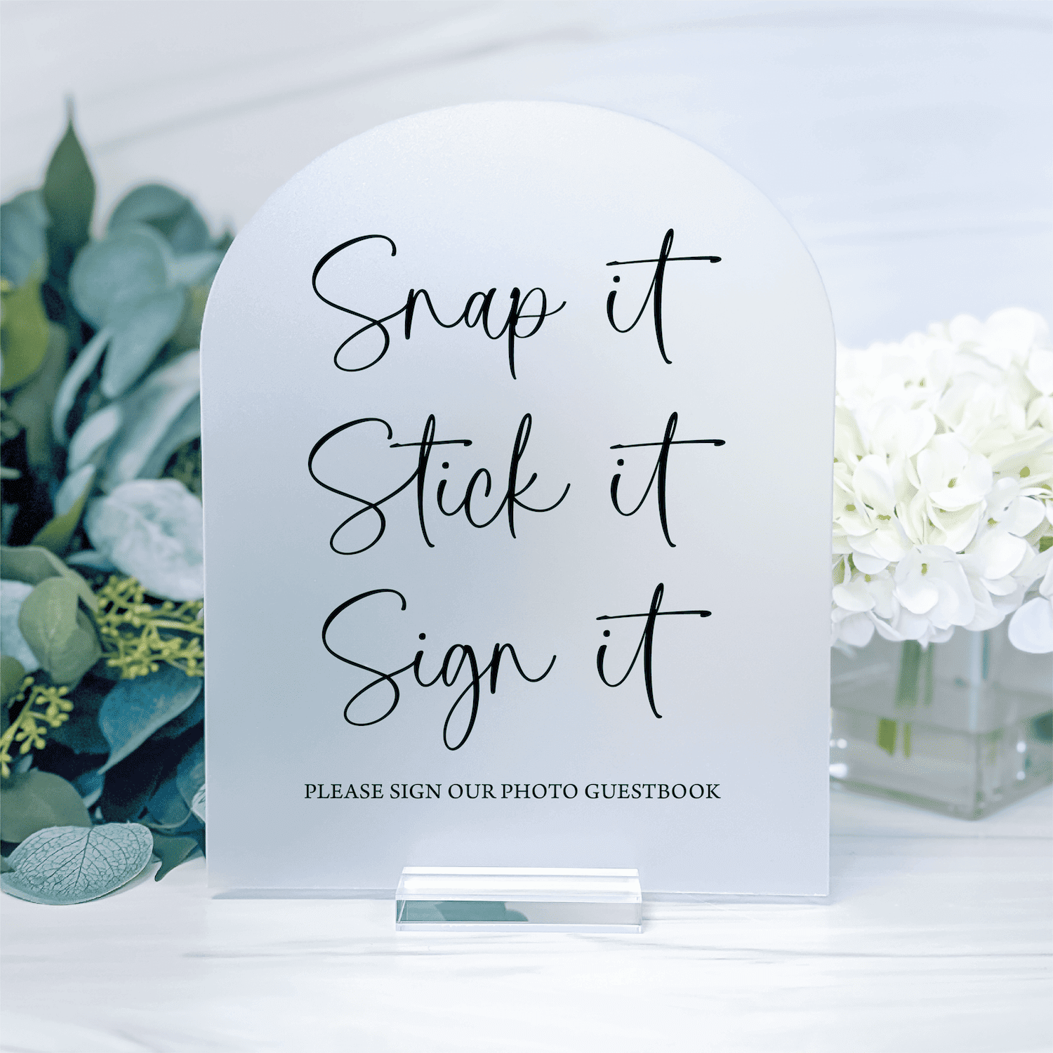 Photo Guestbook Wedding Acrylic Sign
