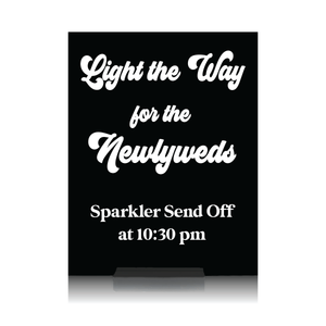 Sparkler Send Off Wedding Sign