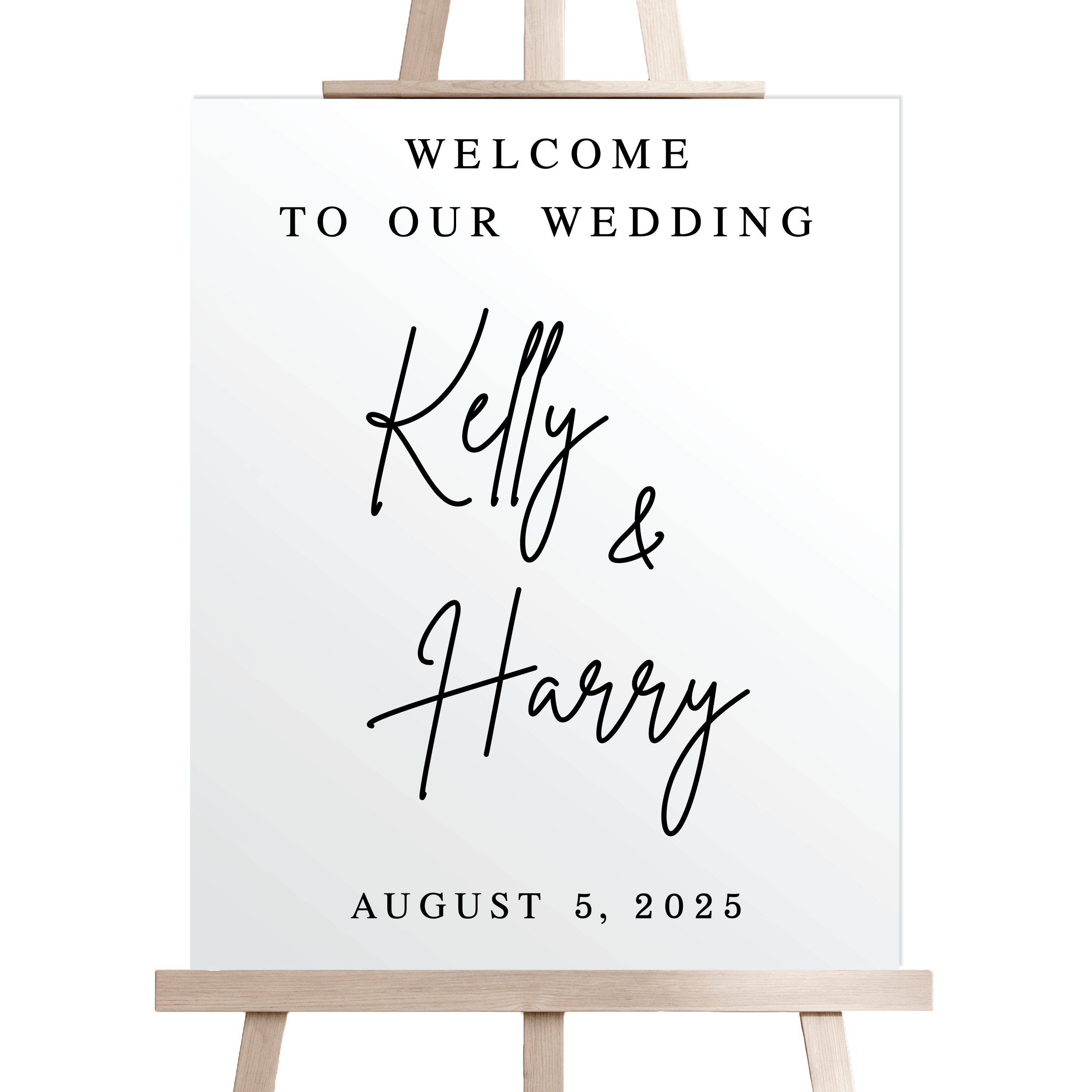 First Names Wedding Welcome Sign - Welcome Sign