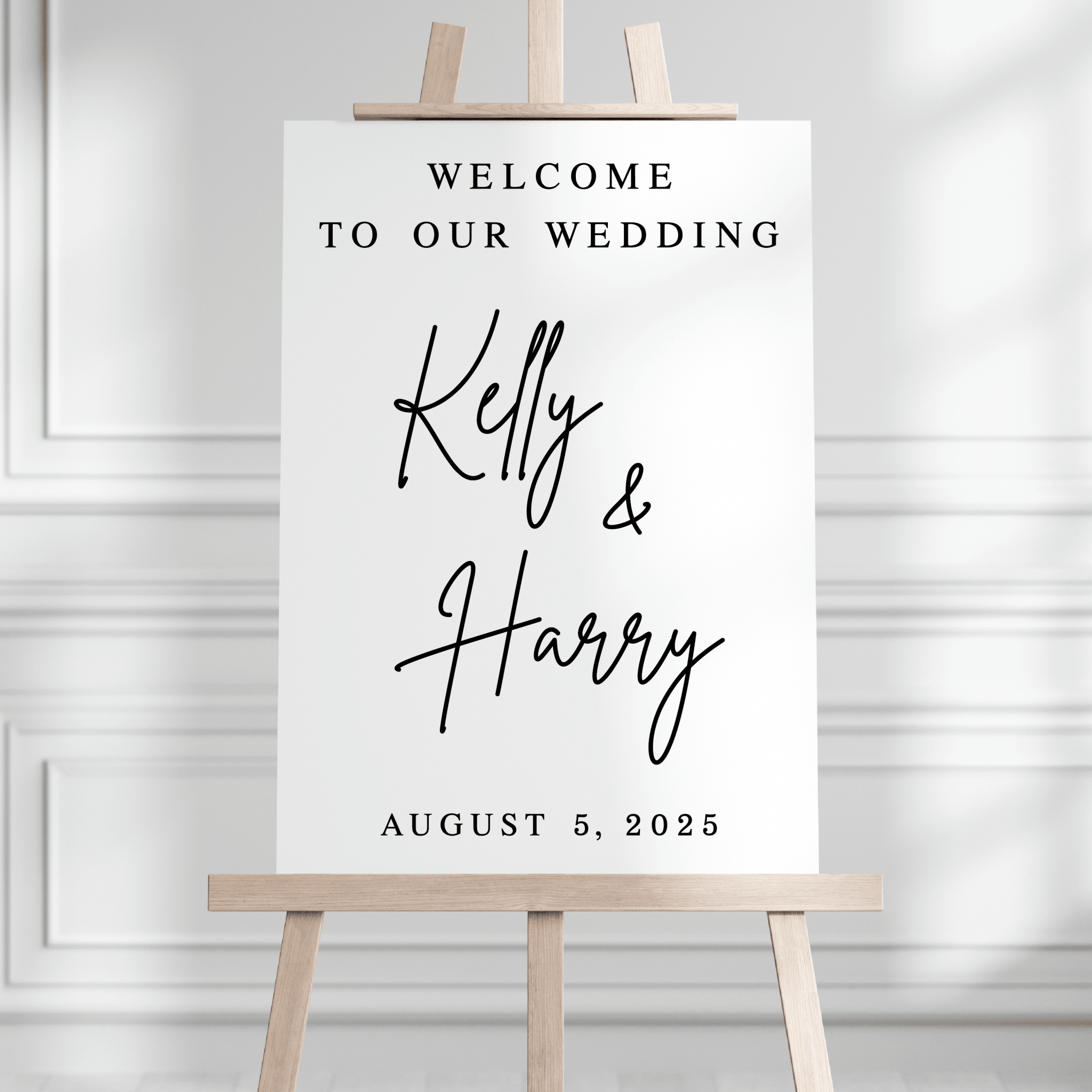 First Names Wedding Welcome Sign - Welcome Sign