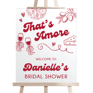 That's Amore Bridal Shower Welcome Sign