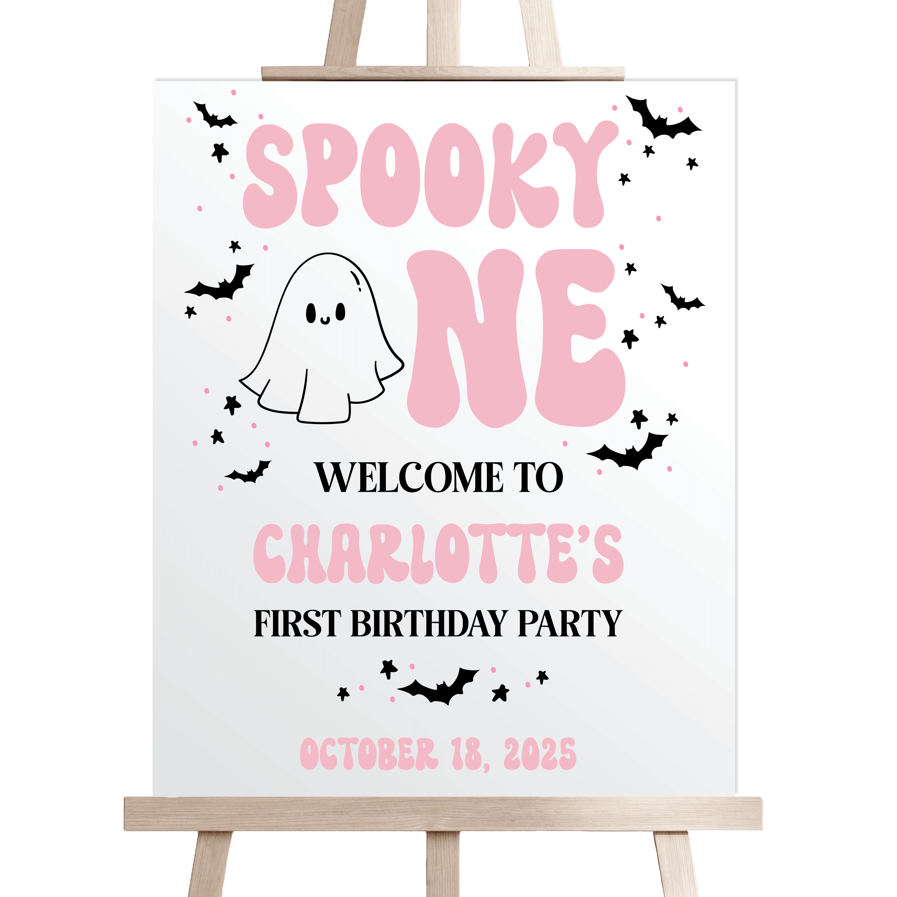 Spooky One First Birthday Welcome Sign