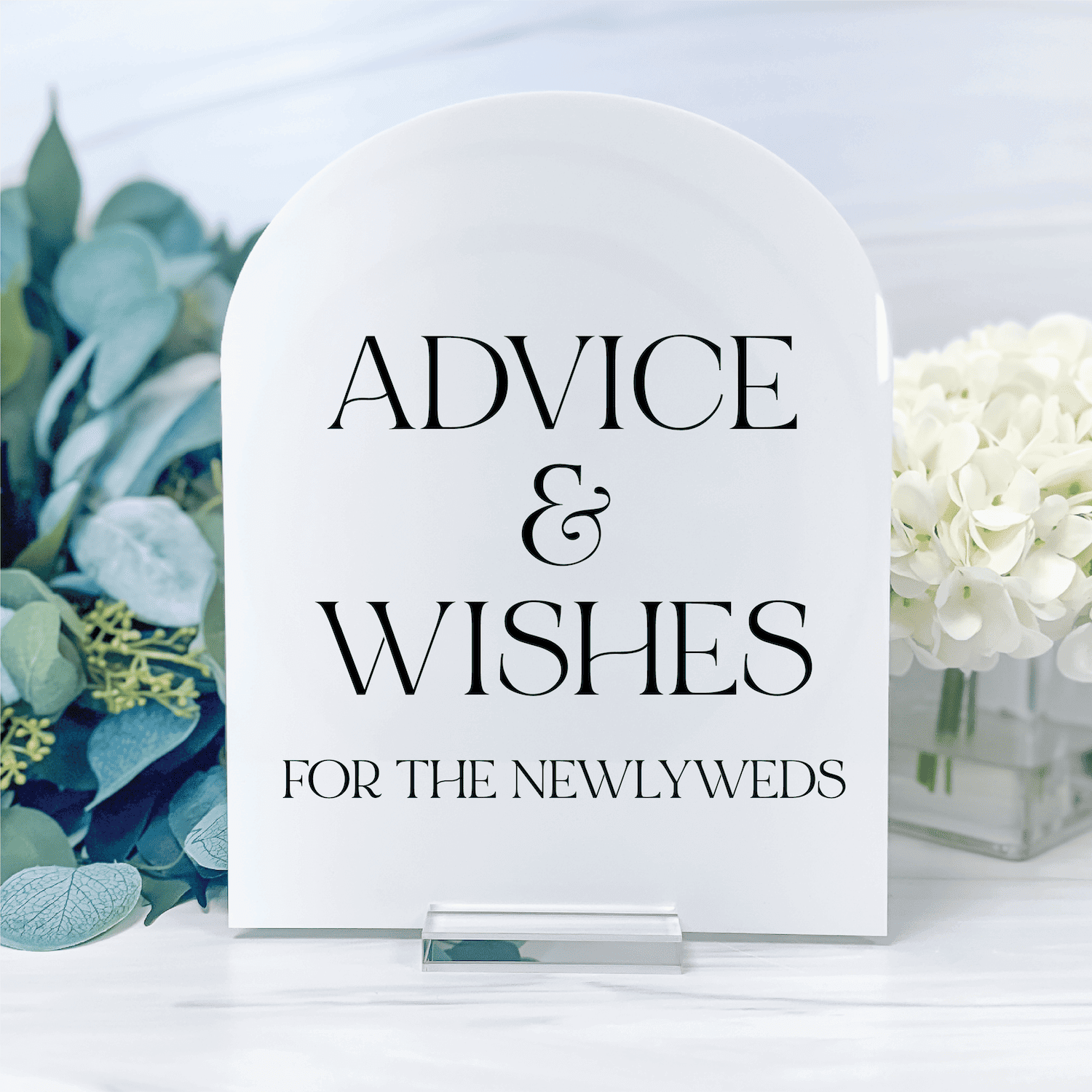Advice & Wishes for the Newlyweds Acrylic Sign