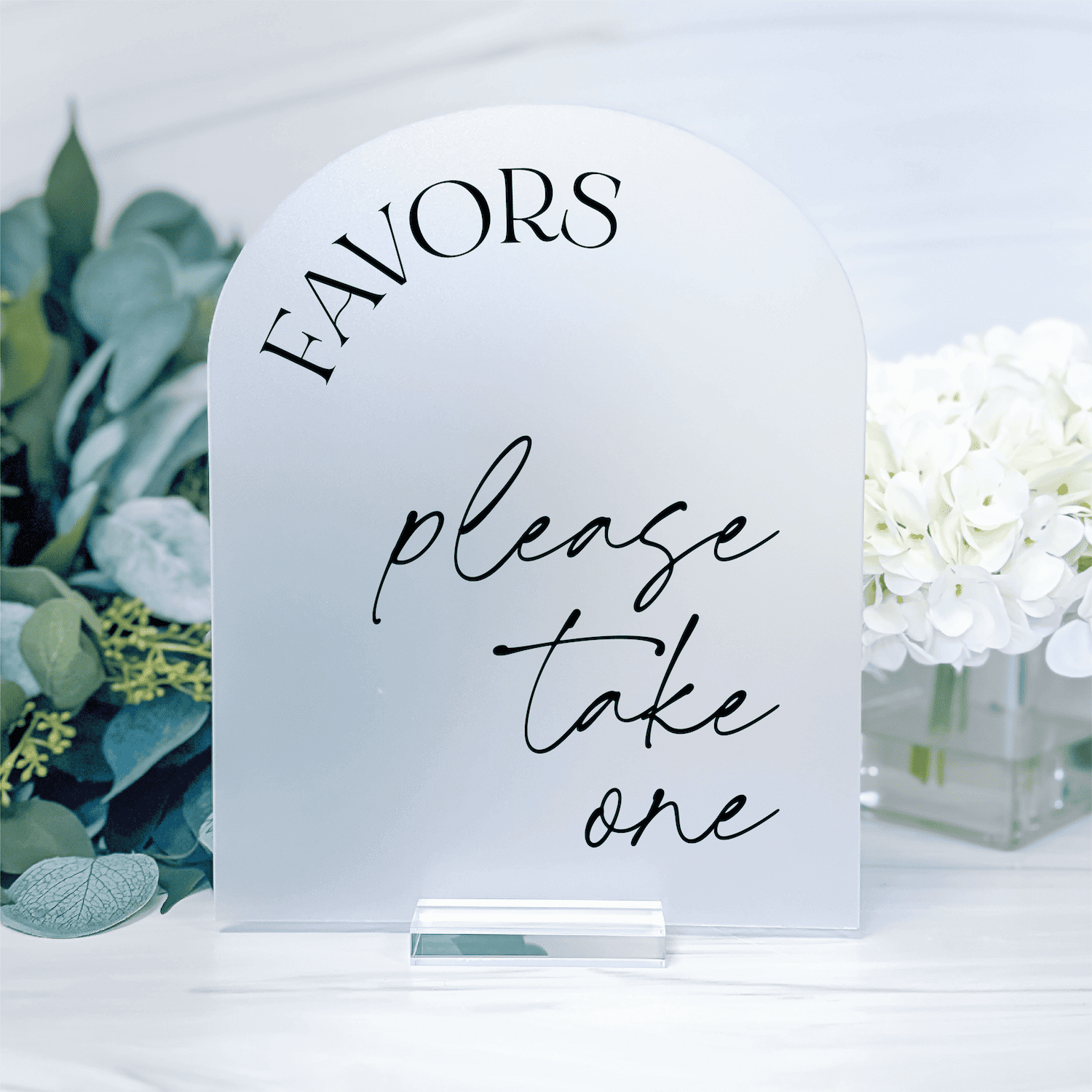 Modern Favor Acrylic Table Sign