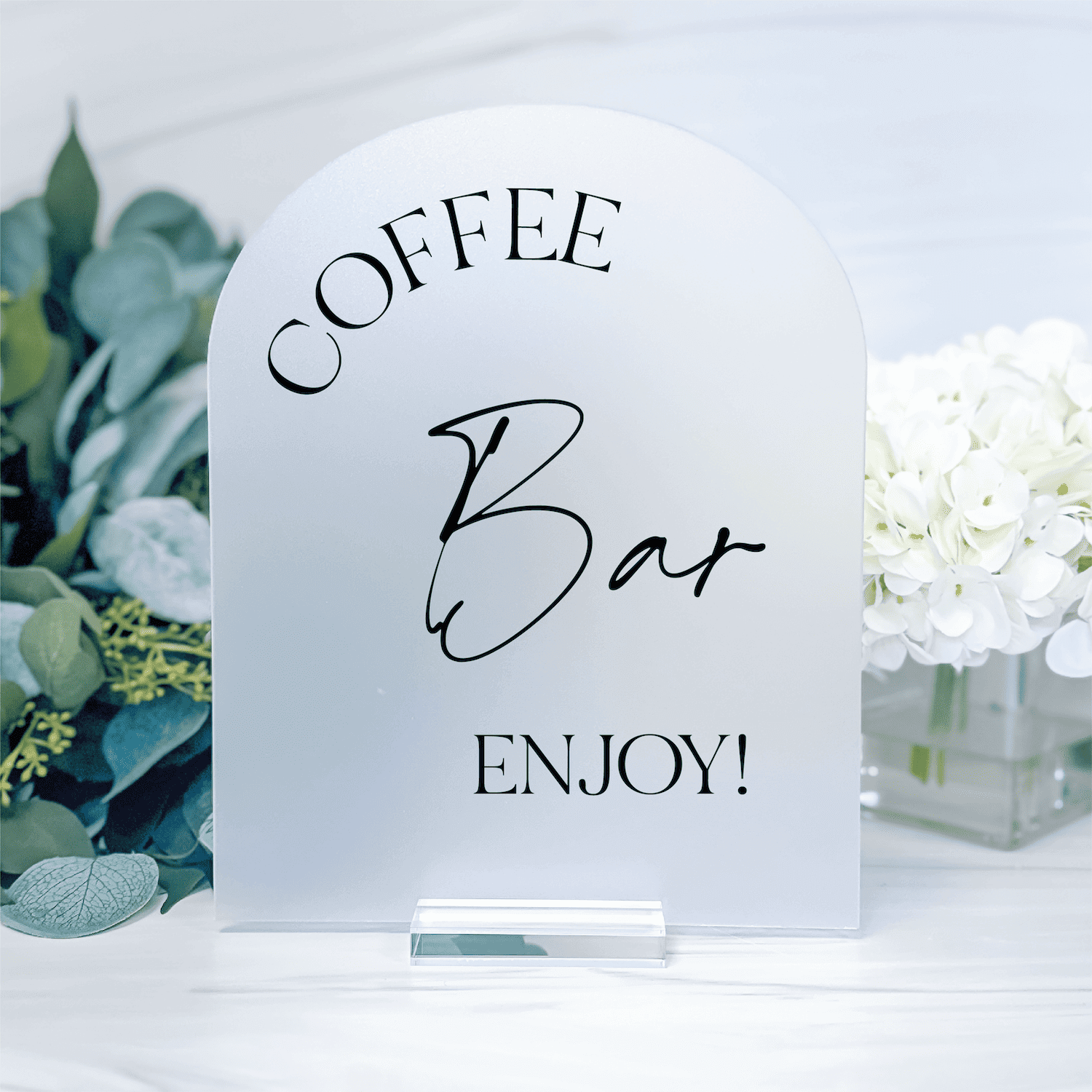 Coffee Bar Acrylic Table Sign