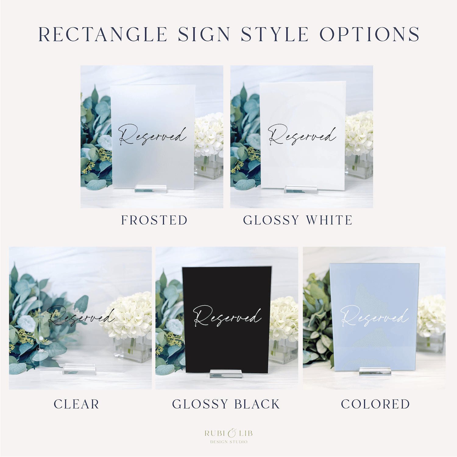 Reserved Acrylic Table Sign