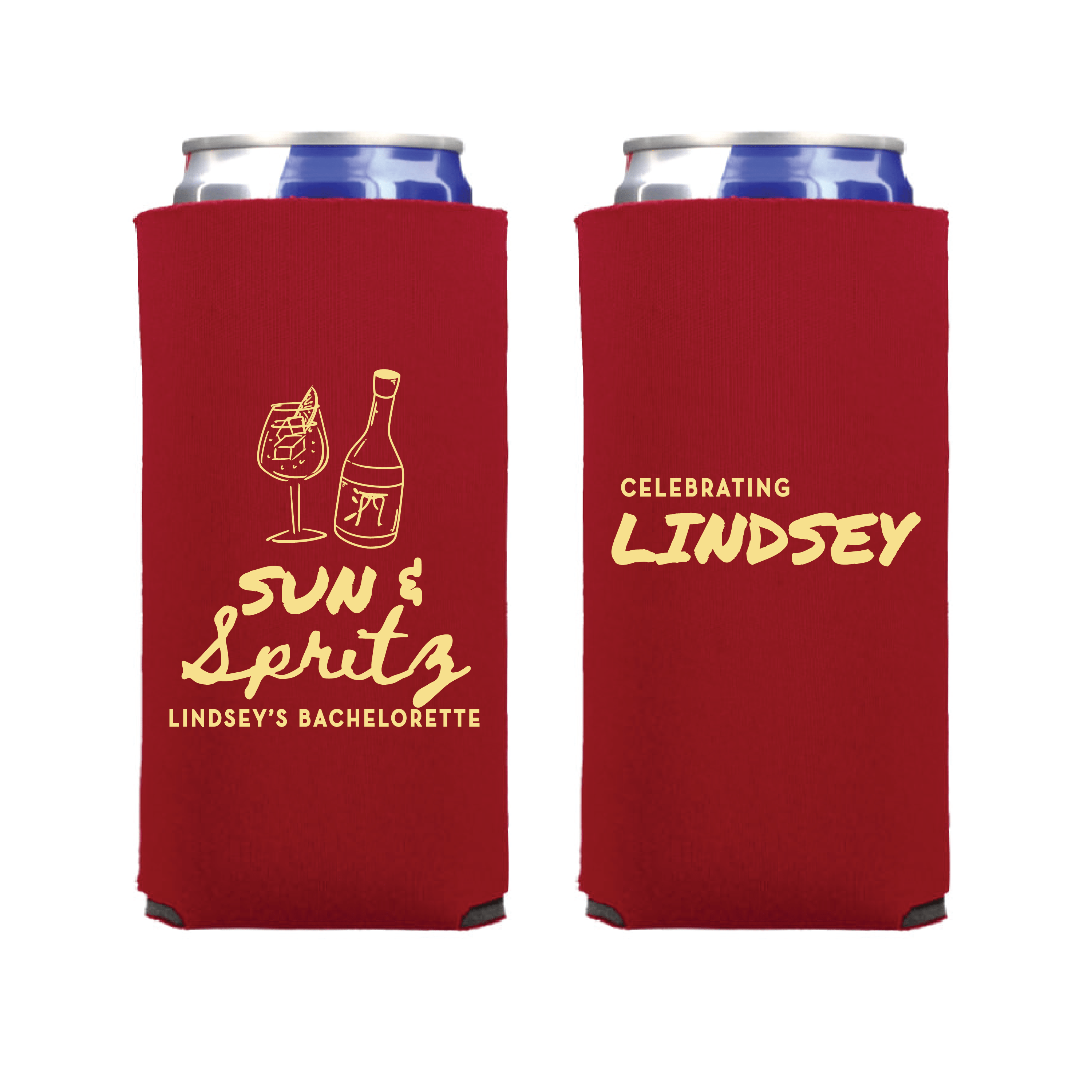 Sun And Spritz Bachelorette Slim Can Cooler - Can Cooler - Slim