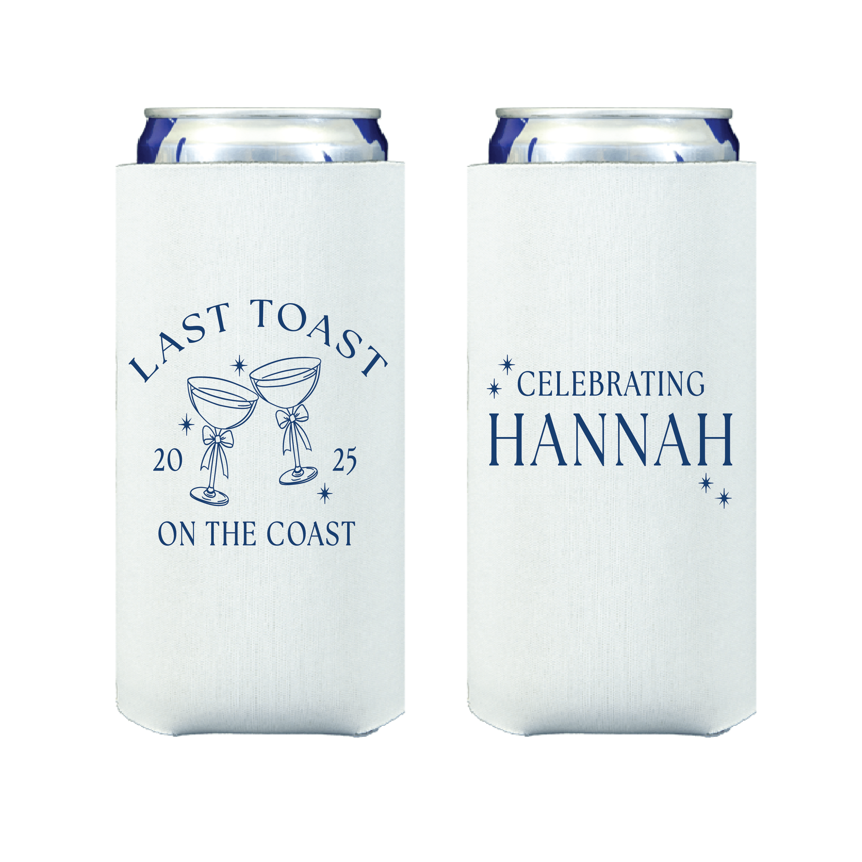 Last Toast On The Coast Bachelorette Slim Can Cooler - Can Cooler - Slim