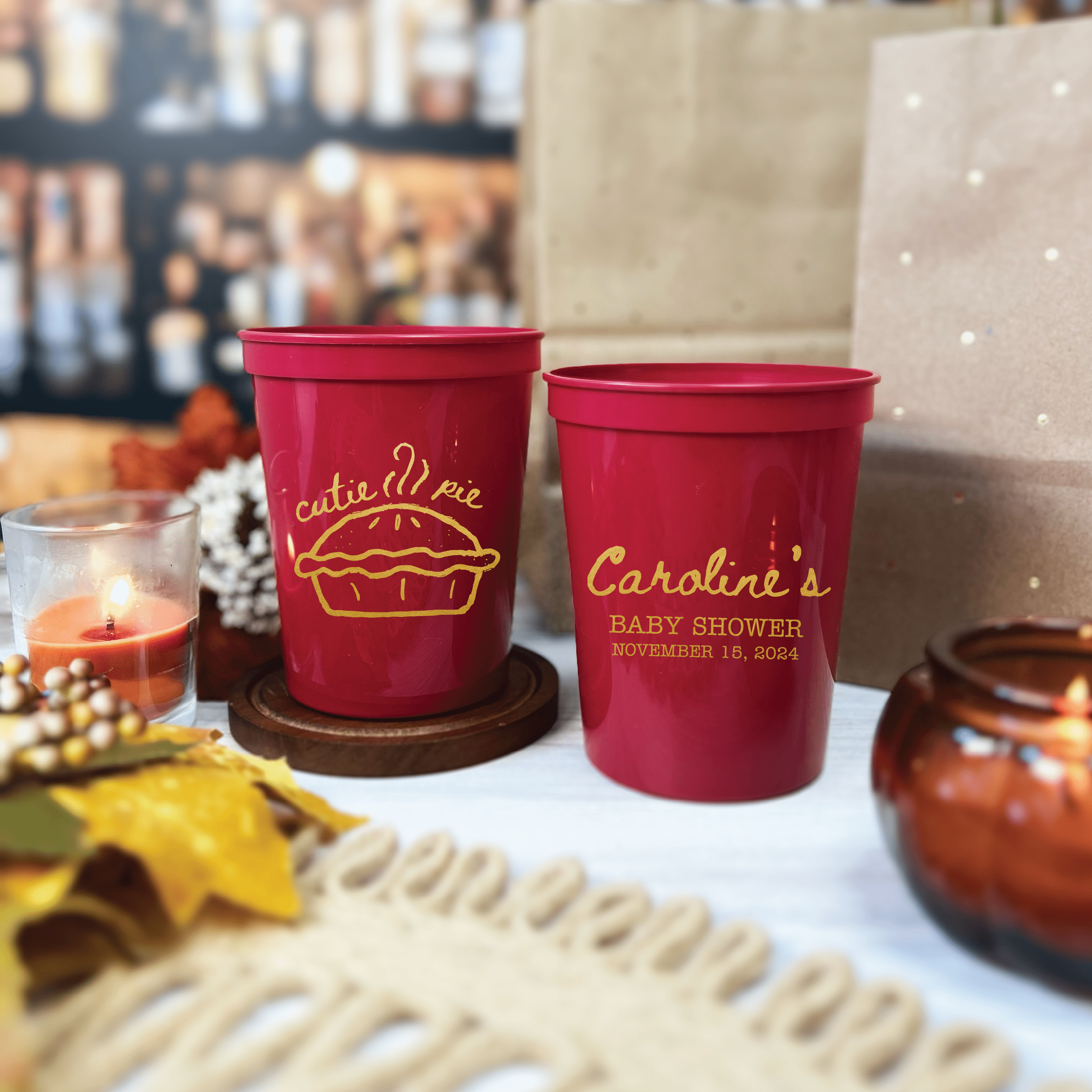 Cutie Pie Personalized Baby Shower Stadium Cups - Cup - Stadium