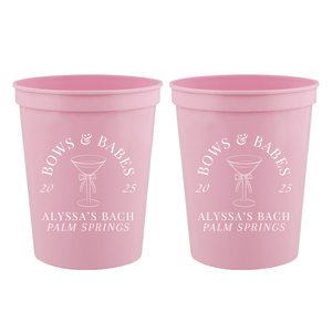 Custom Bows & Babes Bachelorette Stadium Cups