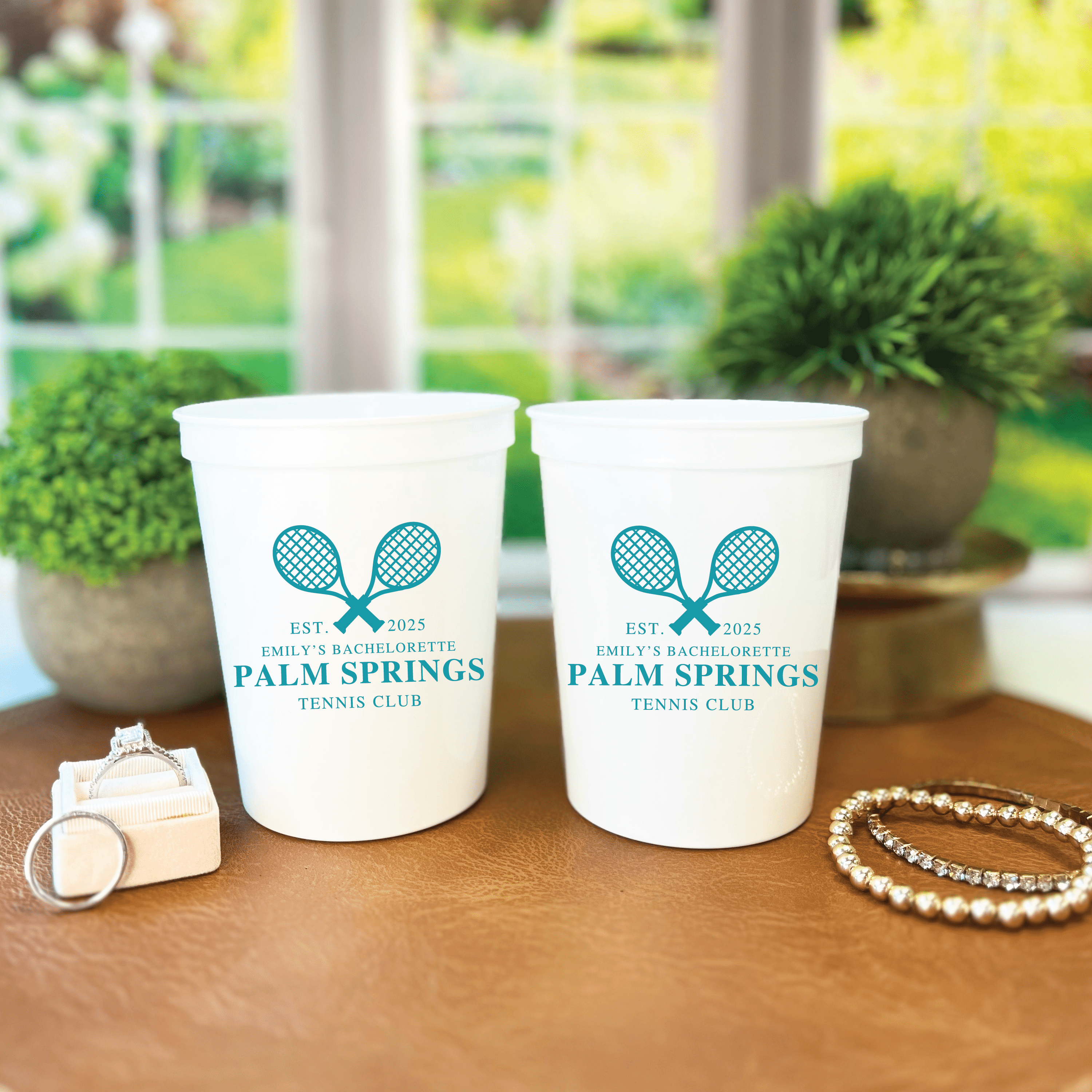 Custom Location Tennis Club Bachelorette Stadium Cups - Cups - Stadium - Bachelorette