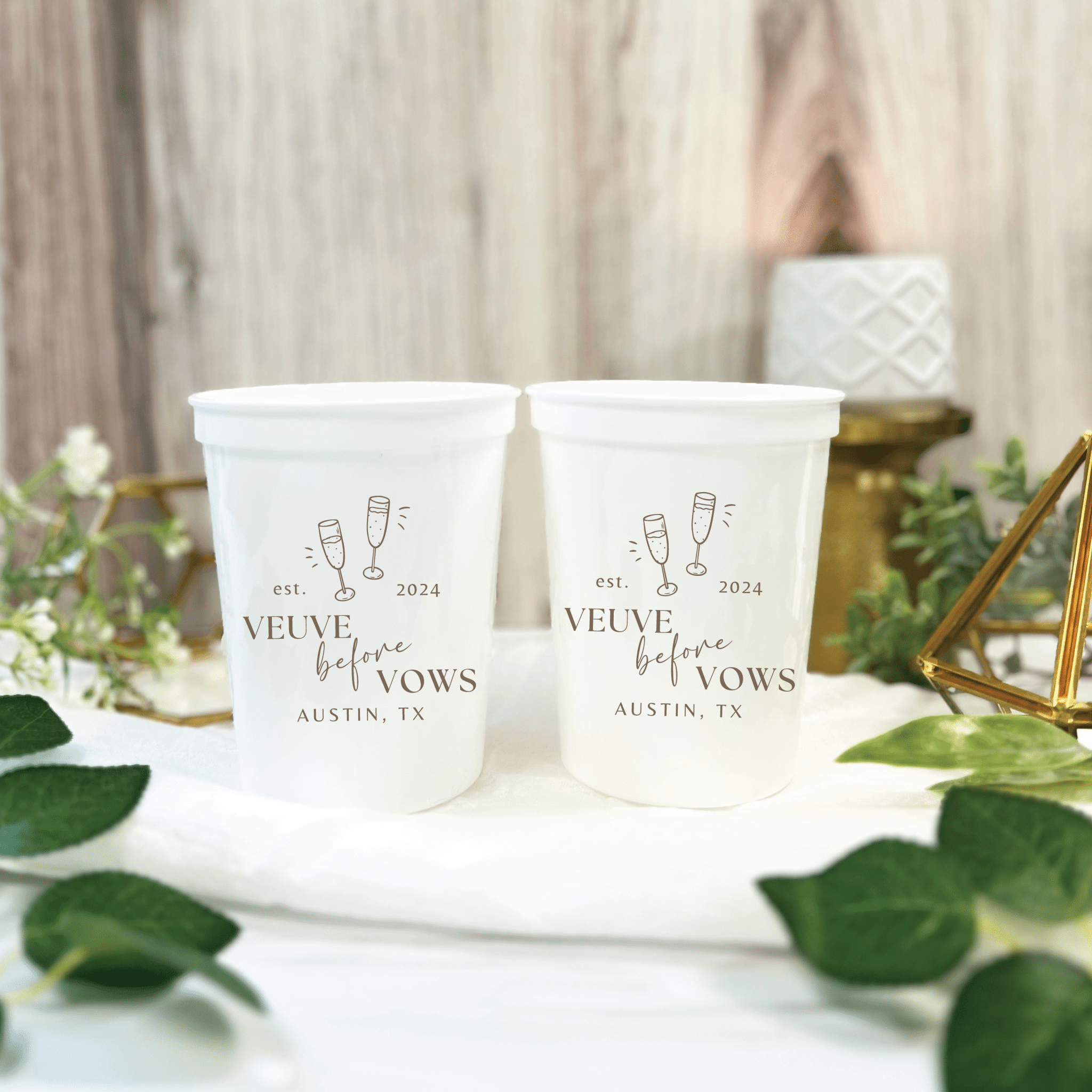 Veuve Before Vows Bachelorette Stadium Cups - Cups - Stadium - Bachelorette