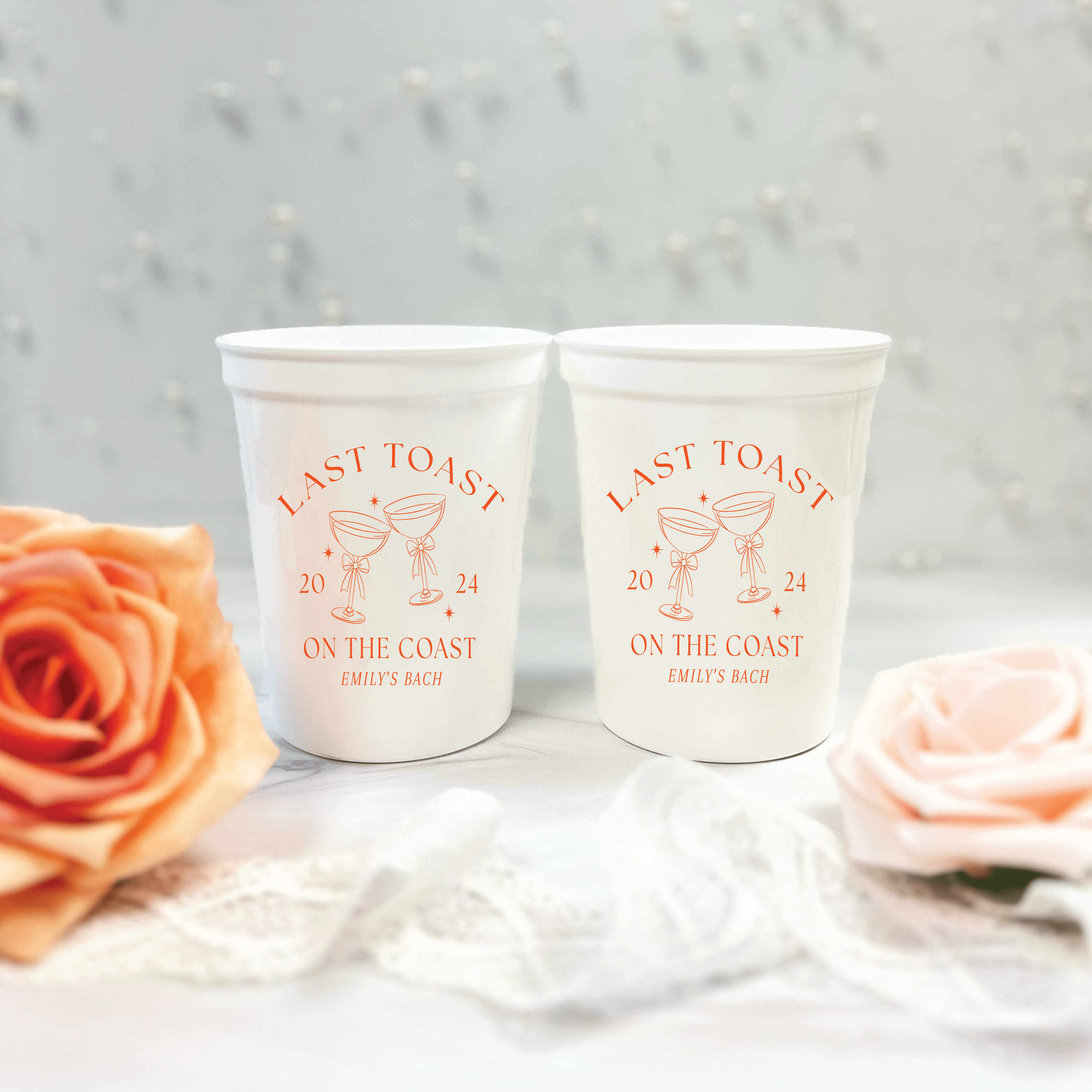 Last Toast on the Coast Bachelorette Stadium Cups - Cups - Stadium - Bachelorette