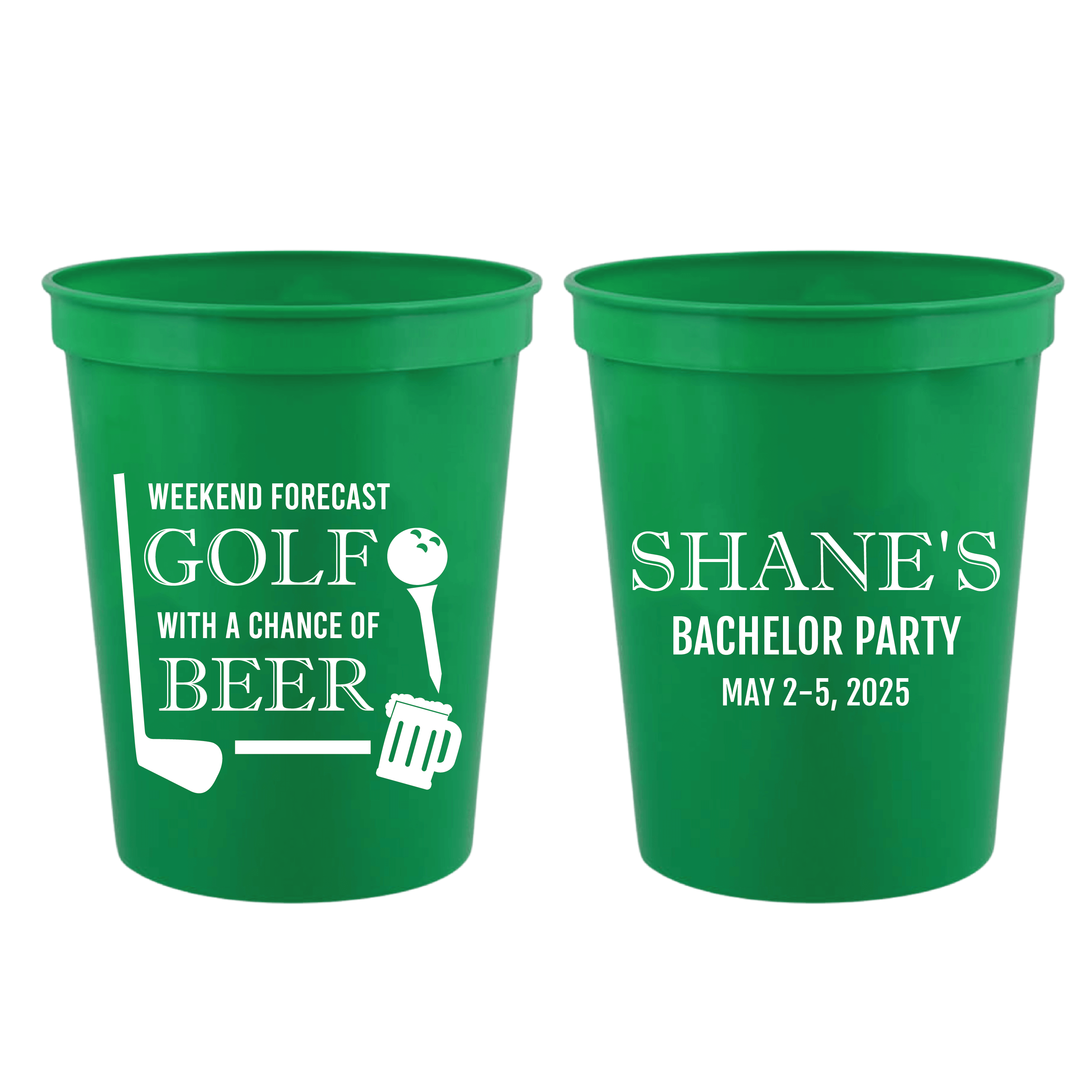 Golf Bachelor Stadium Cups