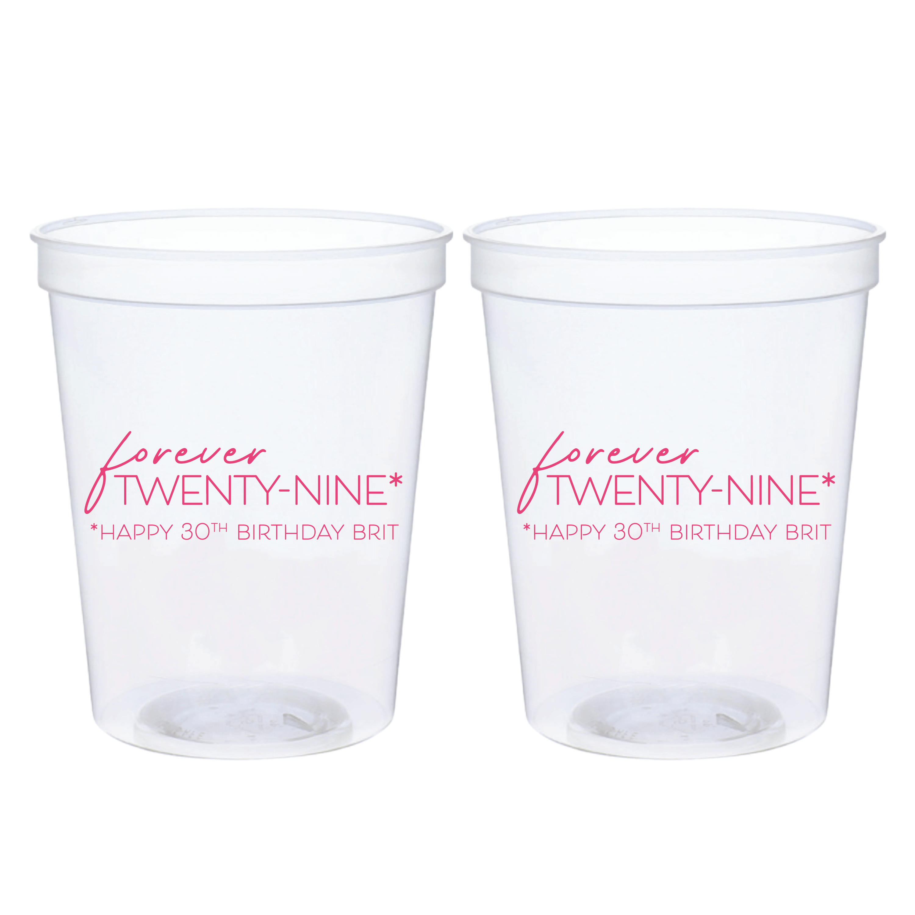 Forever Twenty-Nine Birthday Stadium Cups