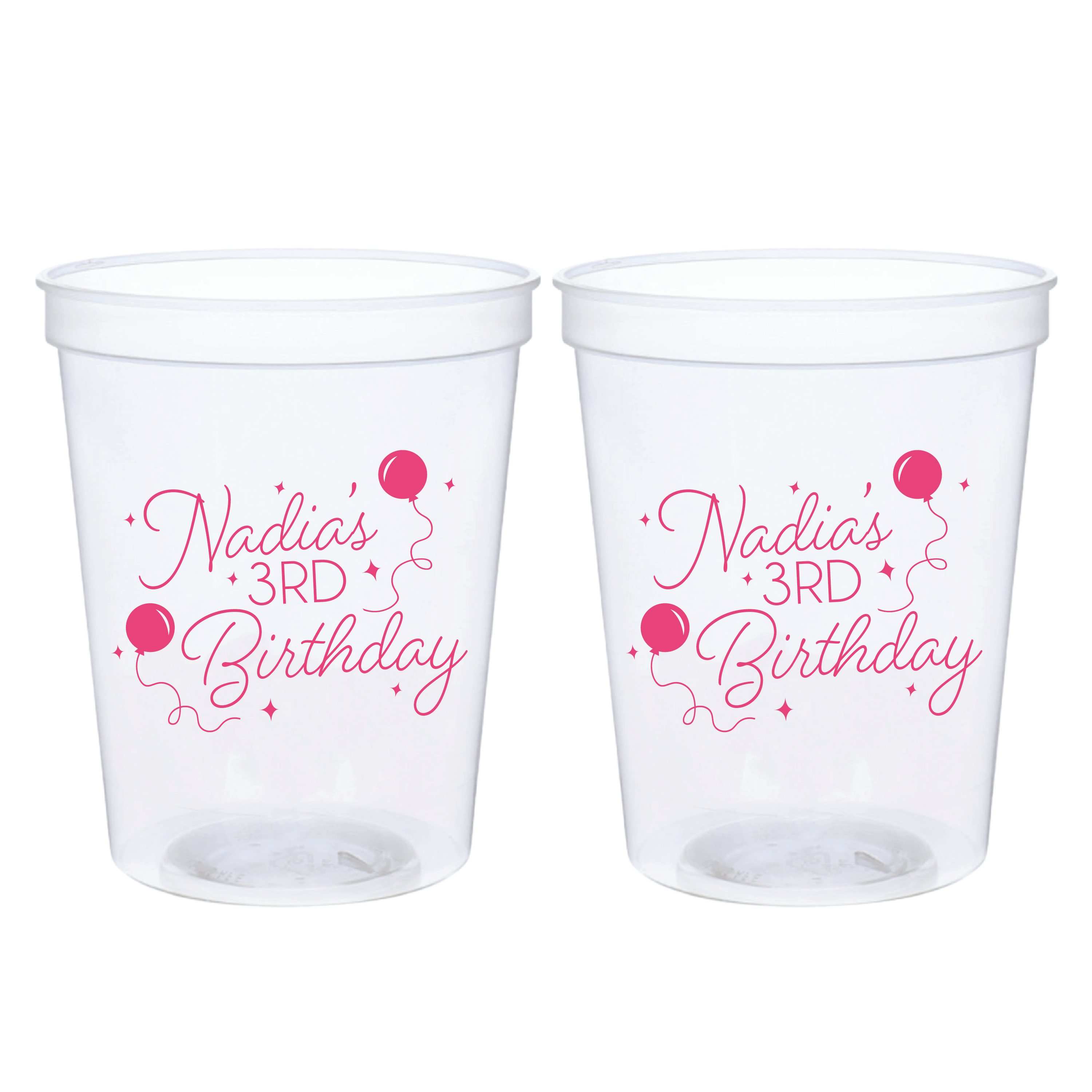 Balloons and Confetti Birthday Stadium Party Cups