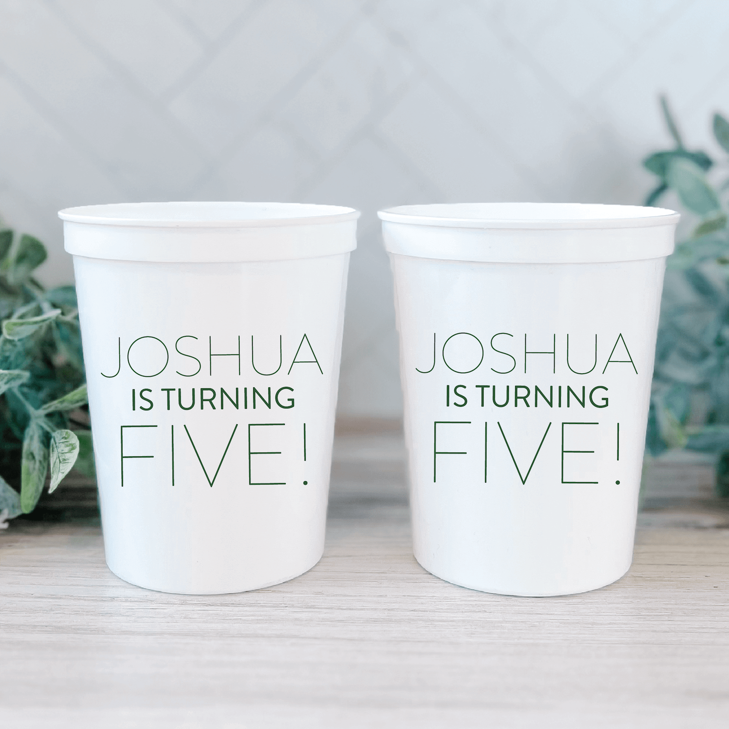 Bold Number Birthday Stadium Party Cups