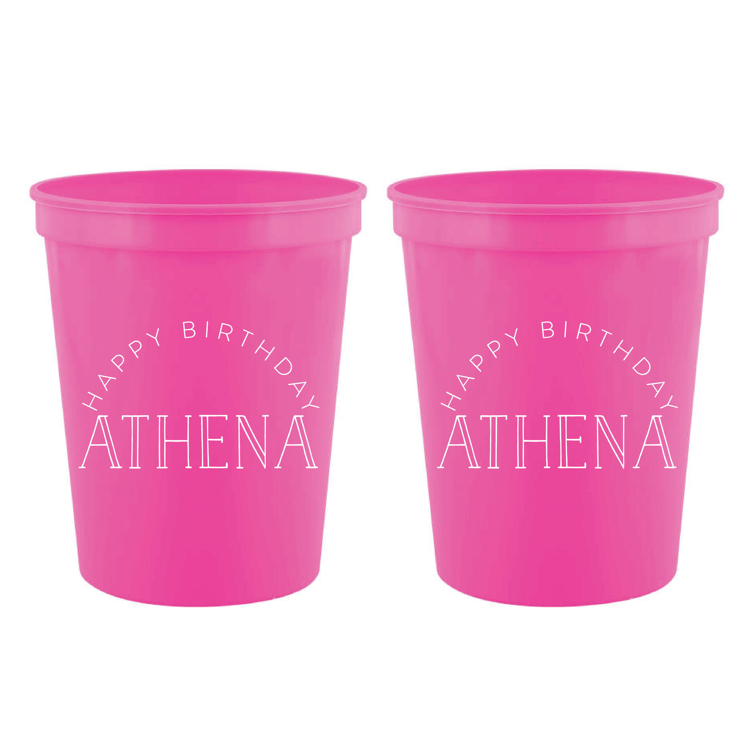 Rainbow Arch Birthday Stadium Party Cups