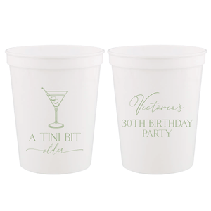 A Tini Bit Older Birthday Stadium Cups