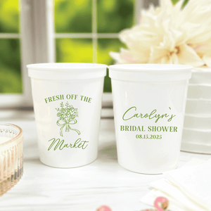 Fresh Off The Market Bridal Shower Stadium Cups