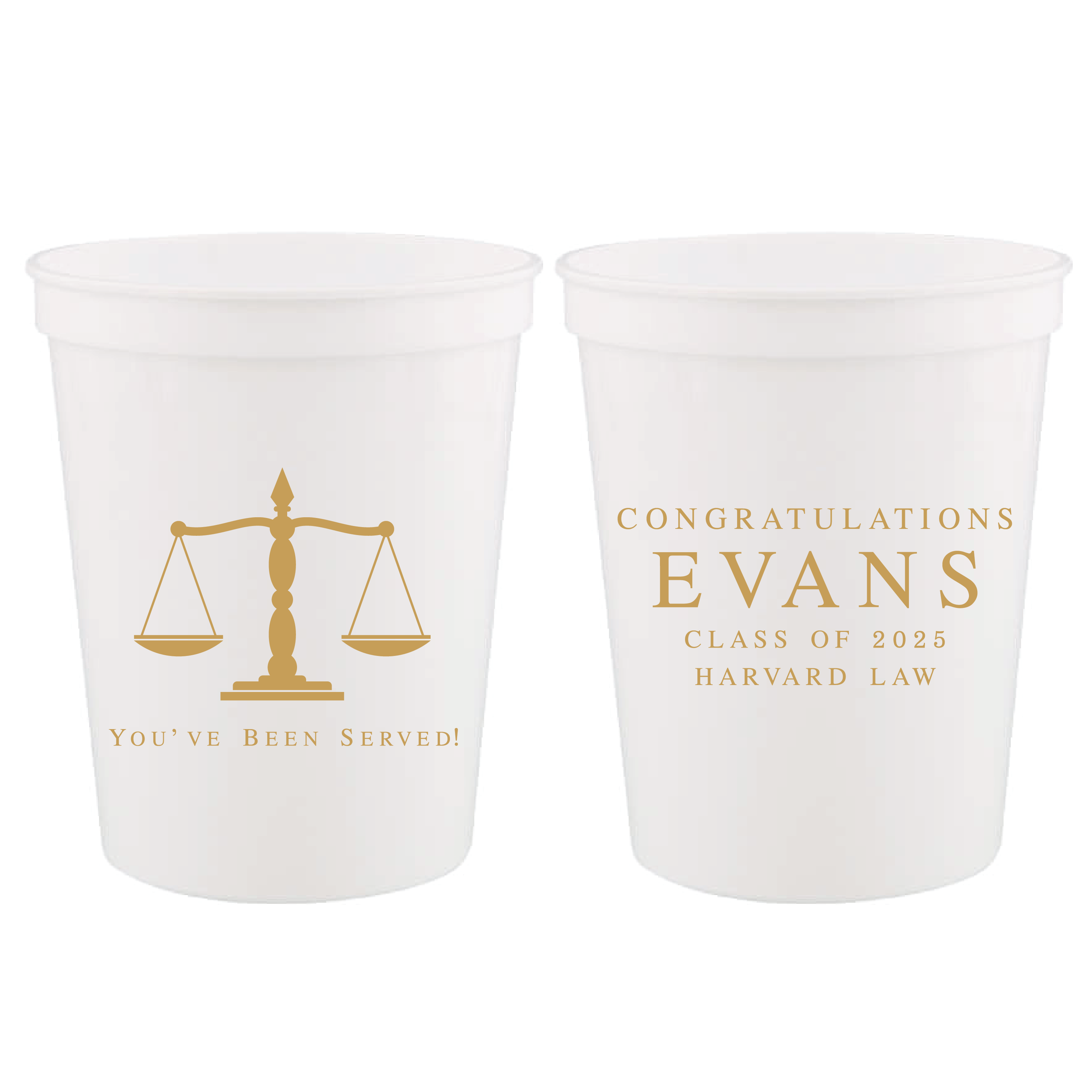 You've Been Served Law School Graduation Stadium Cups - Cup - Stadium