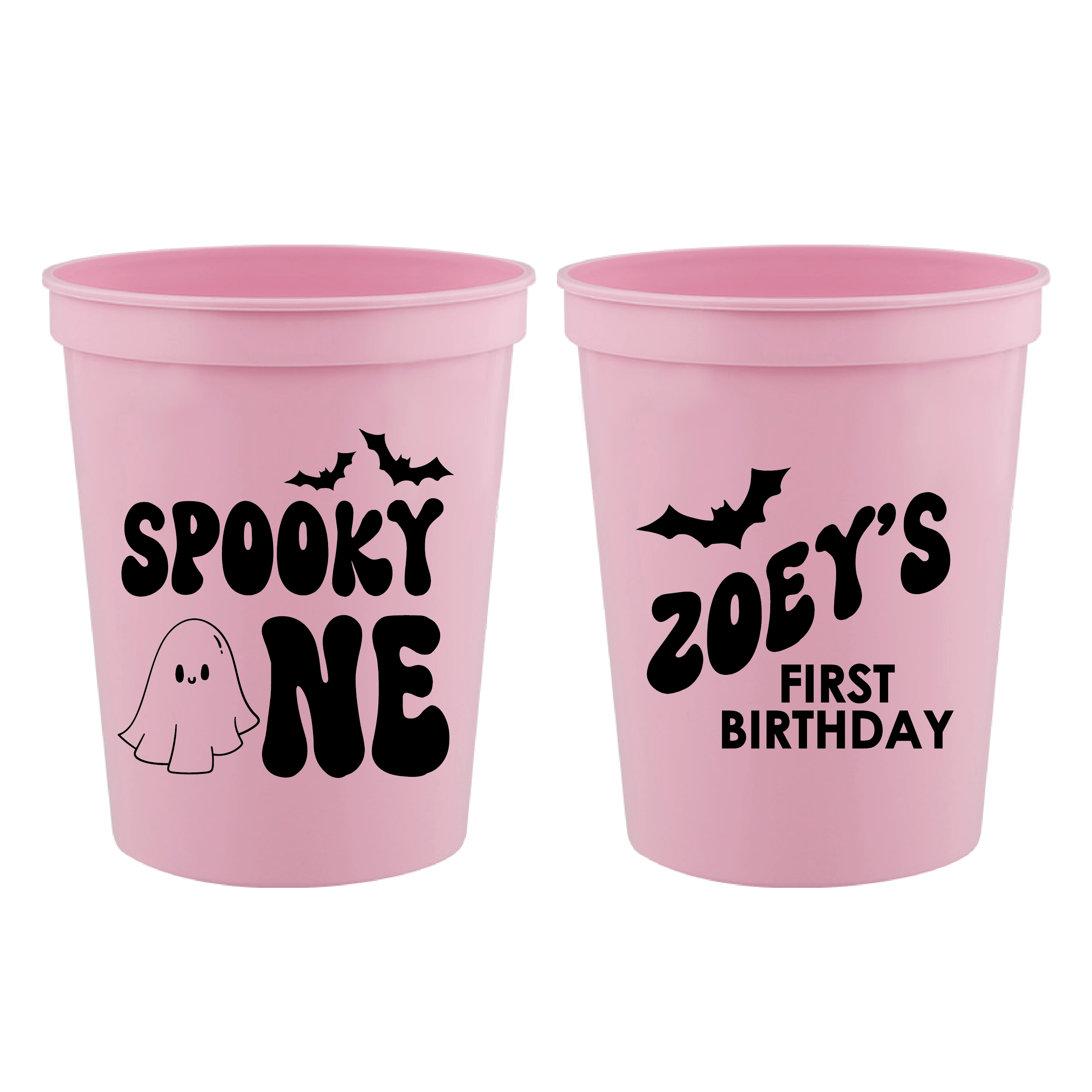 Spooky One First Birthday Stadium Cups