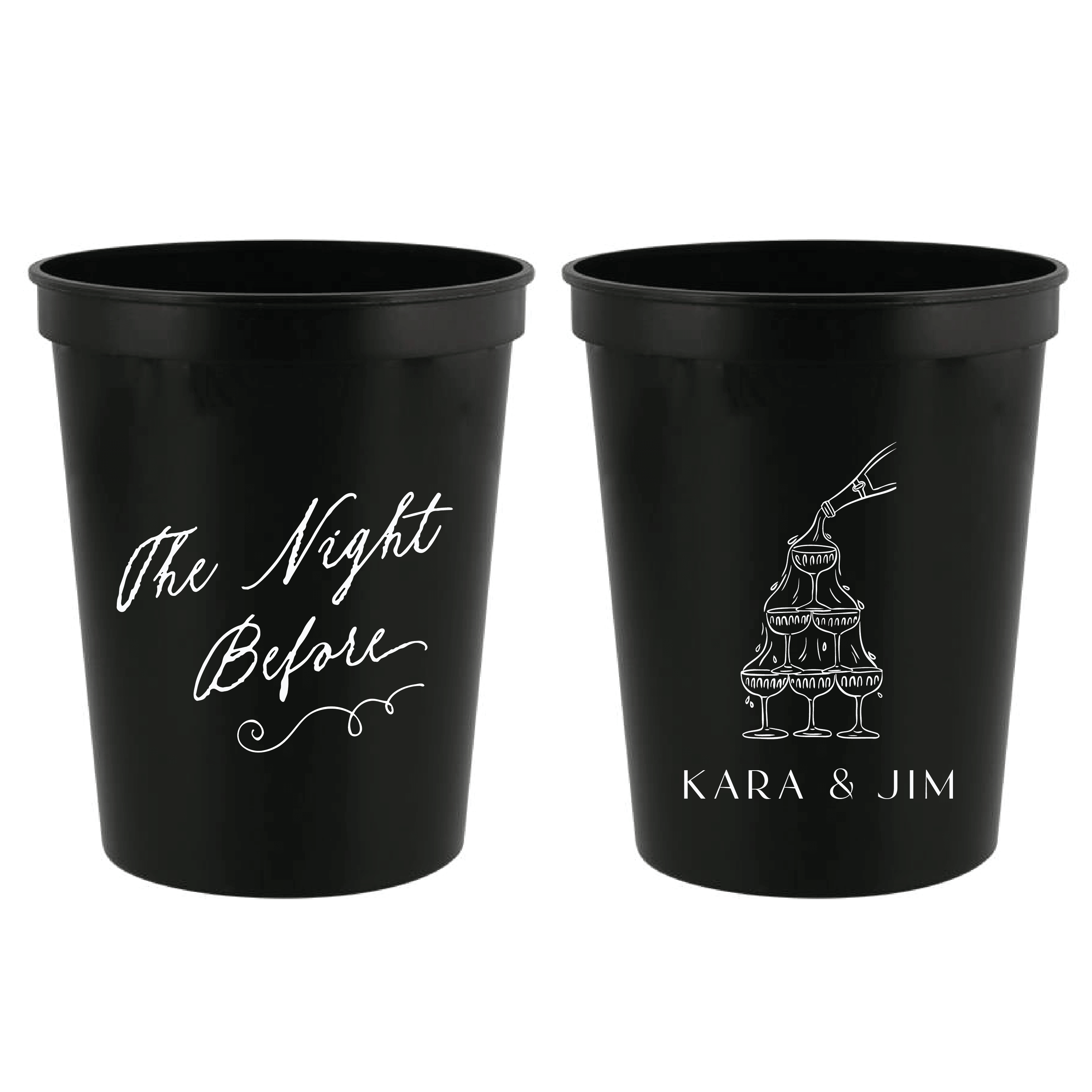 Sip the Night Before Stadium Cups