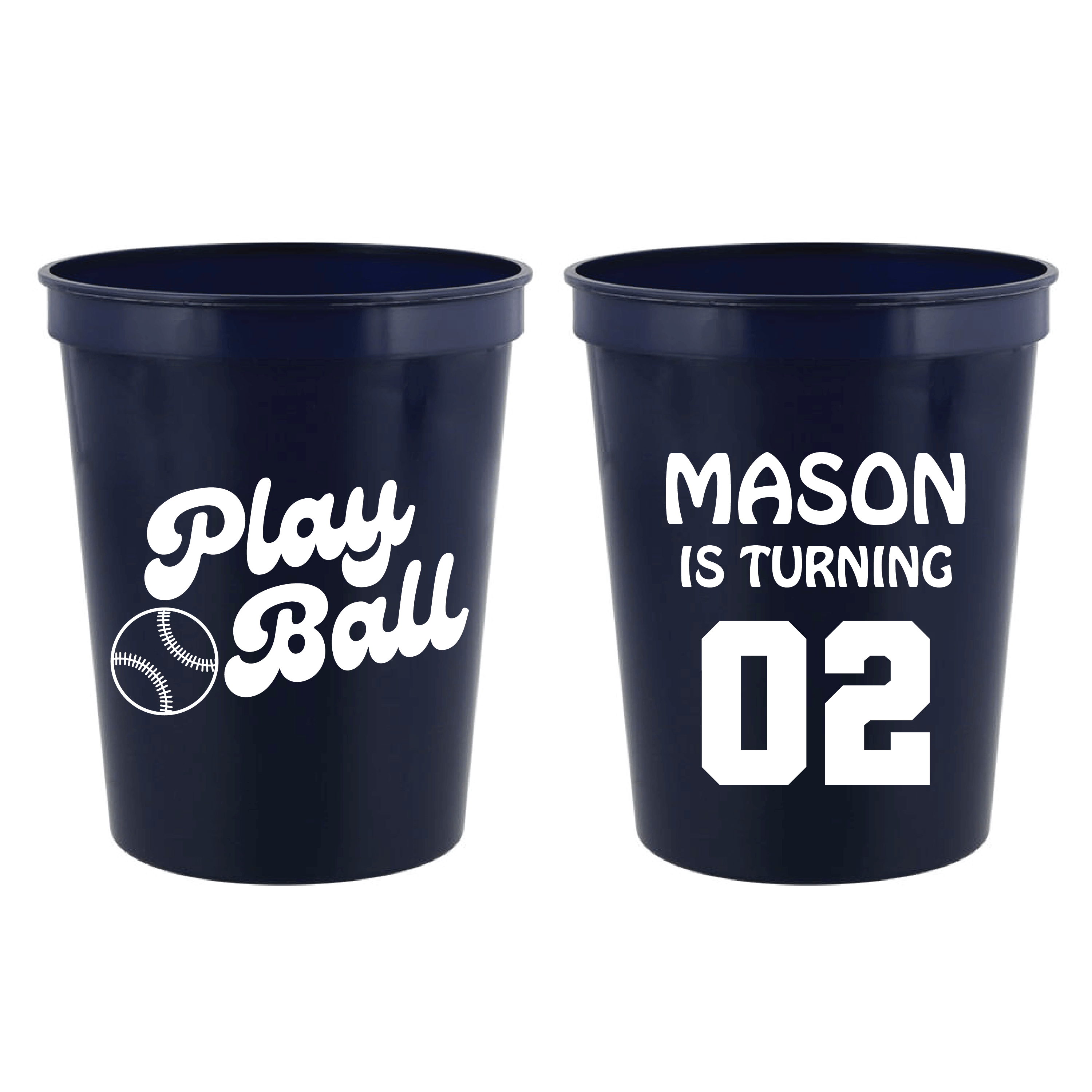 Play Ball Birthday Stadium Cups