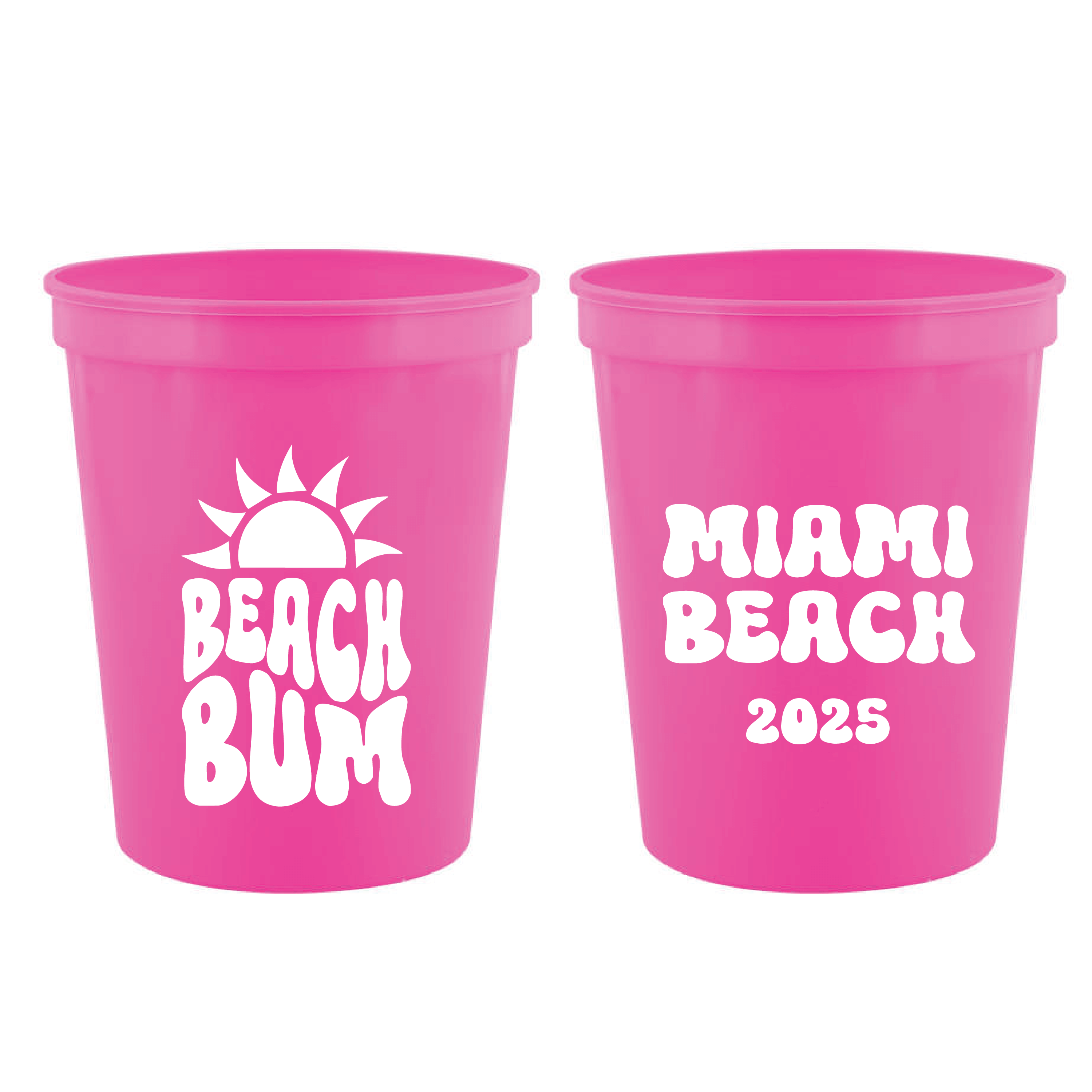 Beach Bum Vibes Stadium Cups